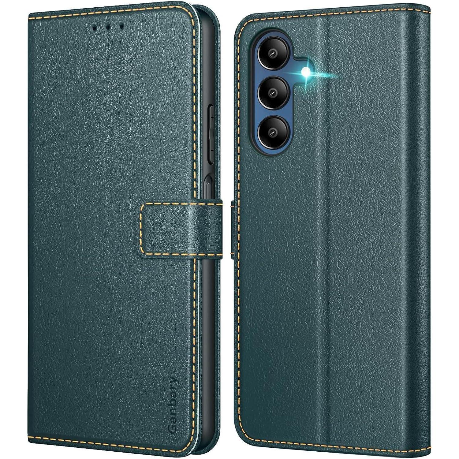 Leder Handyhülle Samsung Galaxy A15 A15 5g - Kartenschlitze Magnet Standfunktion