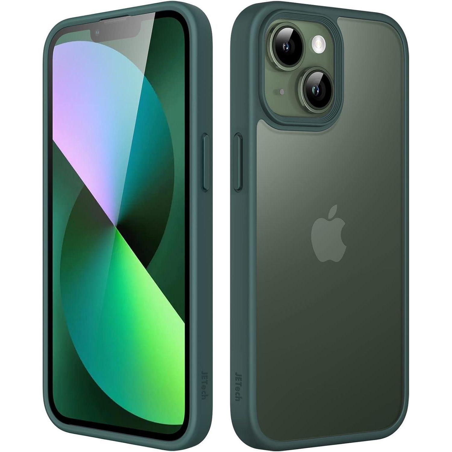 Handyhülle Iphone13 Stoßfest Matt Anti Fingerabdruck Dunkelgrün