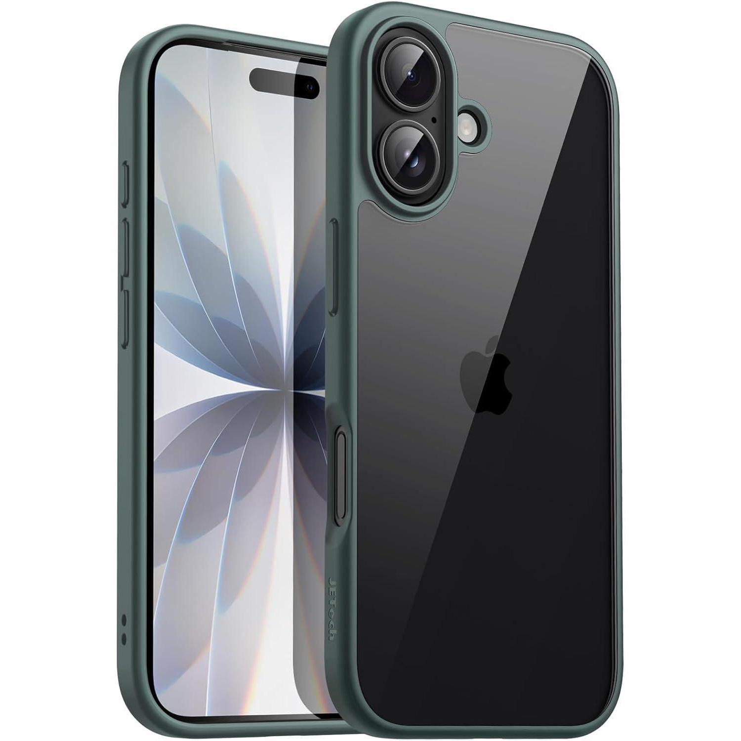 Handyhülle Iphone 17 Tpu Stoßfest Transparent Anti Kratzer Dunkelgrün