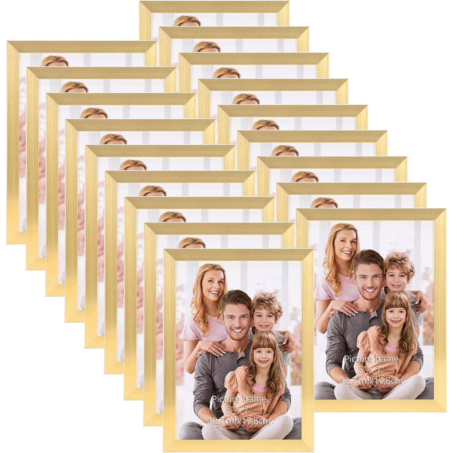 Bilderrahmen 13x18 18er Collage Set Wand Tischaufsteller Gold 13x18cm
