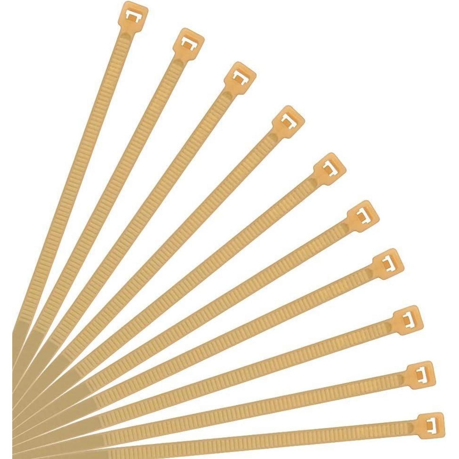 Kabelbinder 500 Stück 18kg Uvbeständig 250mm X 3.6mm Gold