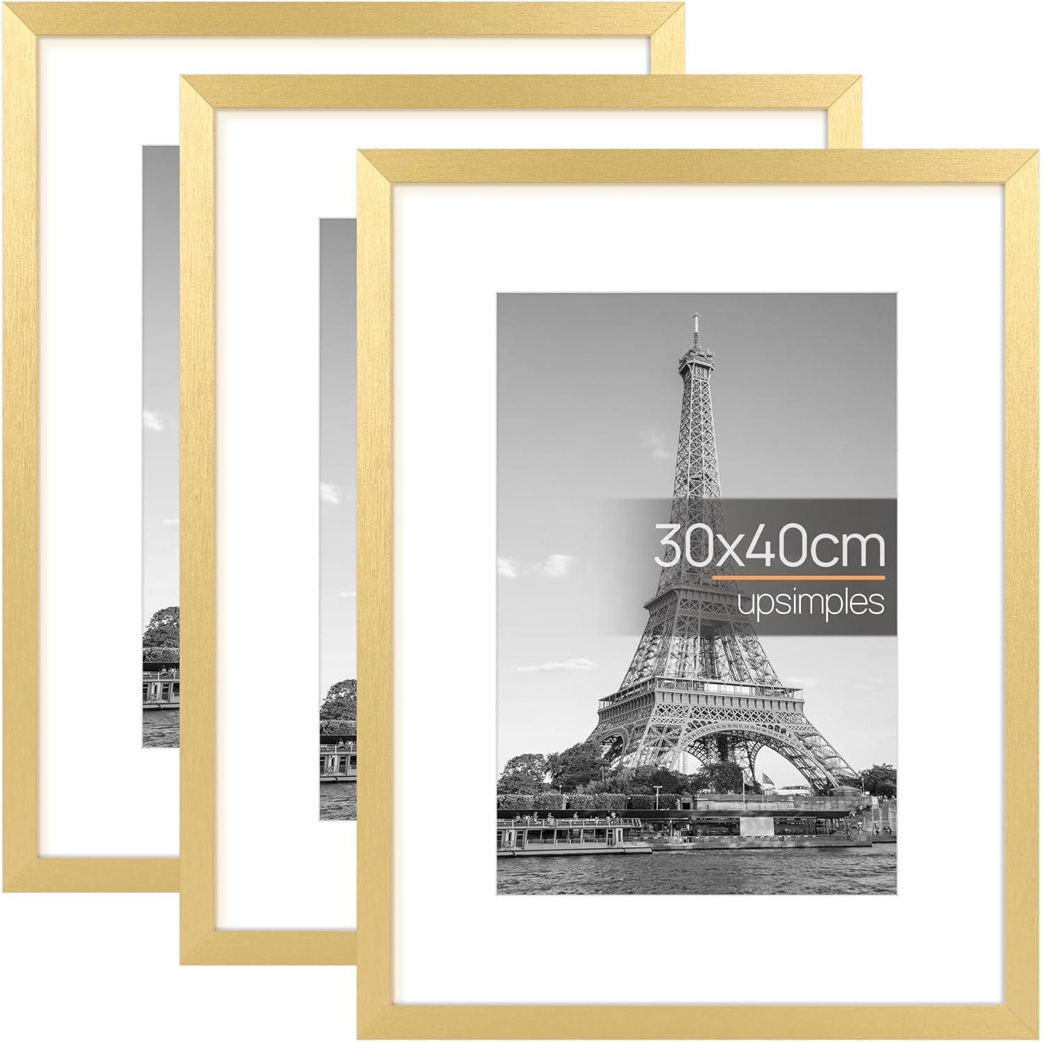 3er Pack 30x40 Gold Bilderrahmen Bilderrahmen 30x40cm Gold