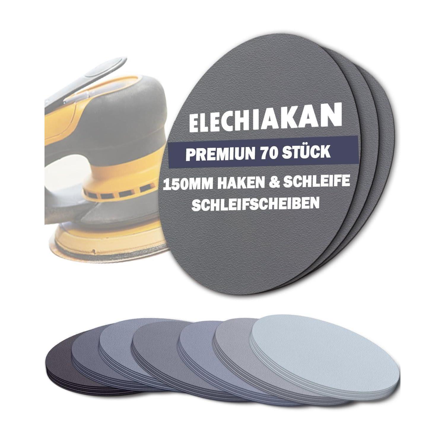 Schleifscheiben 150 Mm 70er Set Klett Nass/trocken Körnung 400-5000