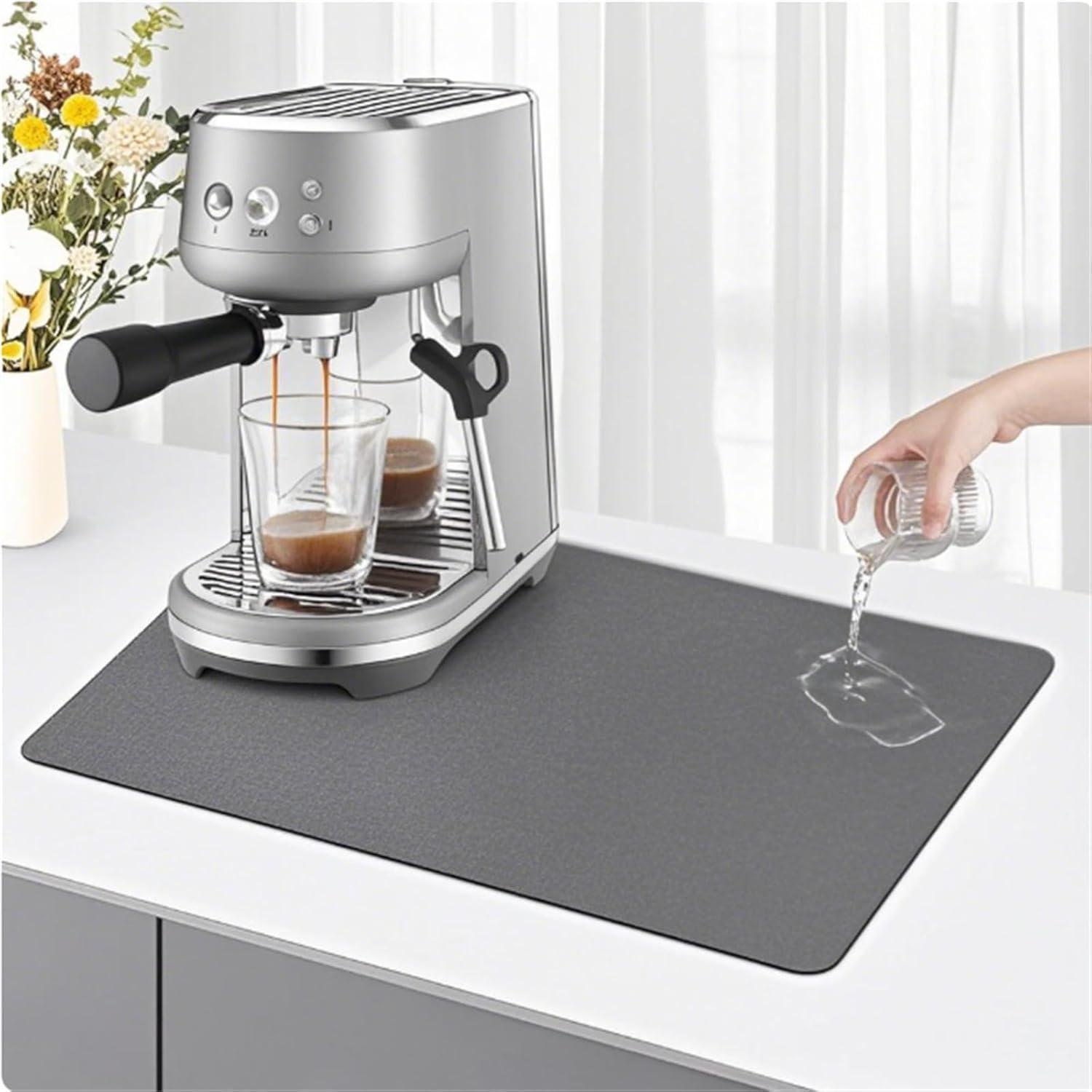 Abtropfmatte Trockenmatte Unterlage Kaffeemaschine Grau 30x40cm