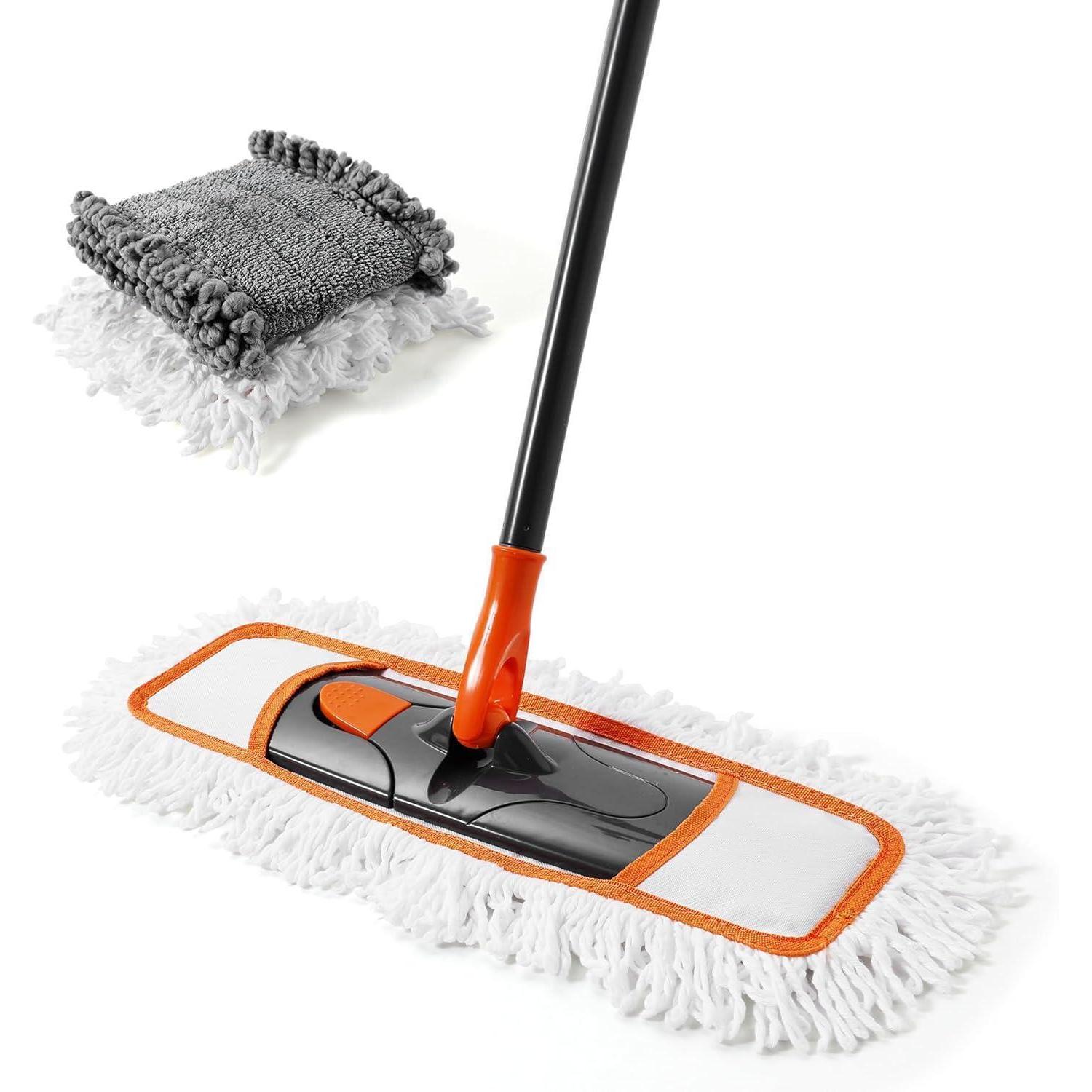 Cleanhome Nass- & Trockenmopps Mit Mopp-pads Und Ausziehbarem Griff