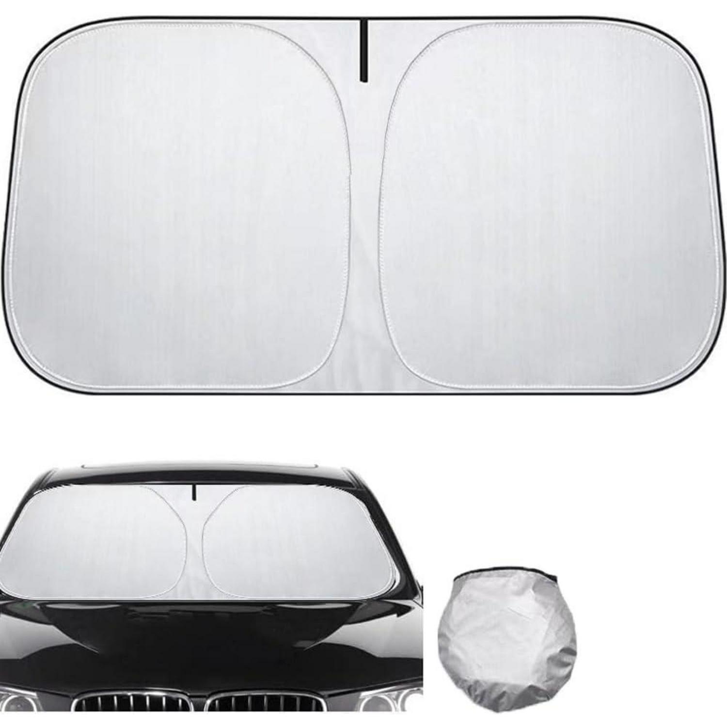 Auto Sonnenschutz Frontscheibe Uv-blocker 142x80 Cm Silber