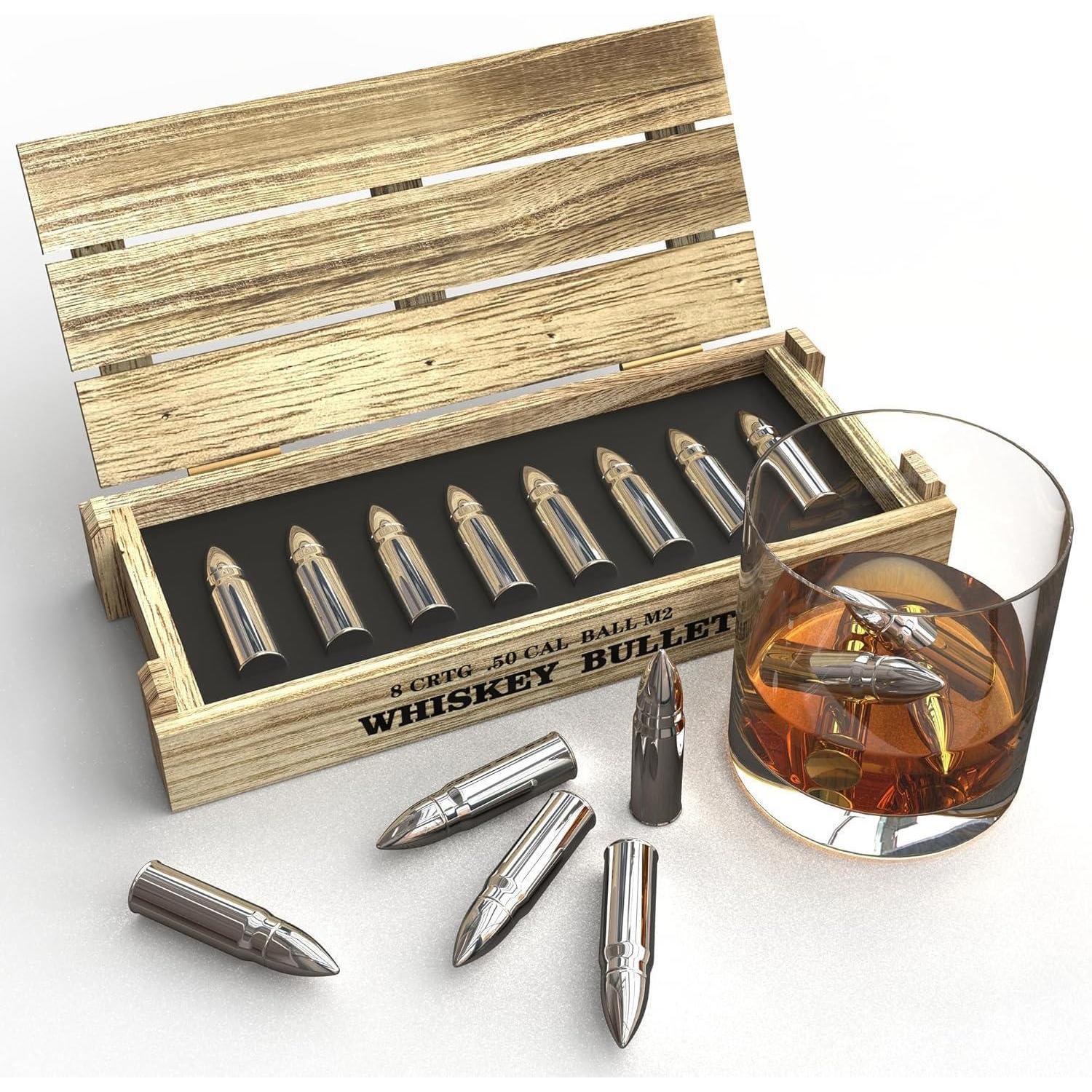 Eiswürfel Bullet Edelstahl Whisky Steine Geschenke 8 Bullet Eiswürfel