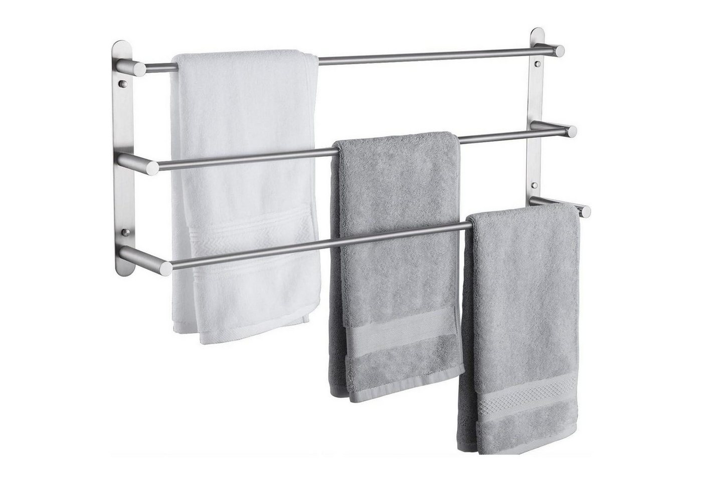 Handtuchhalter 3 Stangen Edelstahl Sus304 Wandmontage 75 Cm Gebürstet Bild 3