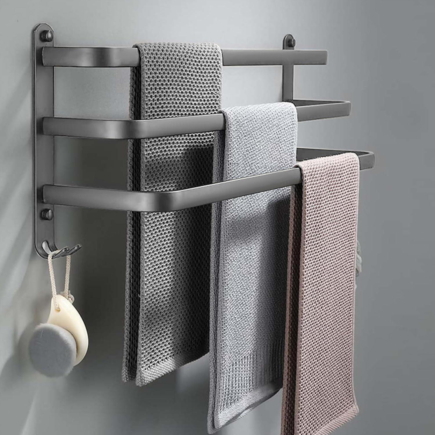 Handtuchhalter 60cm Ohne Bohren Wand Bad Küche Grau 01 60cm