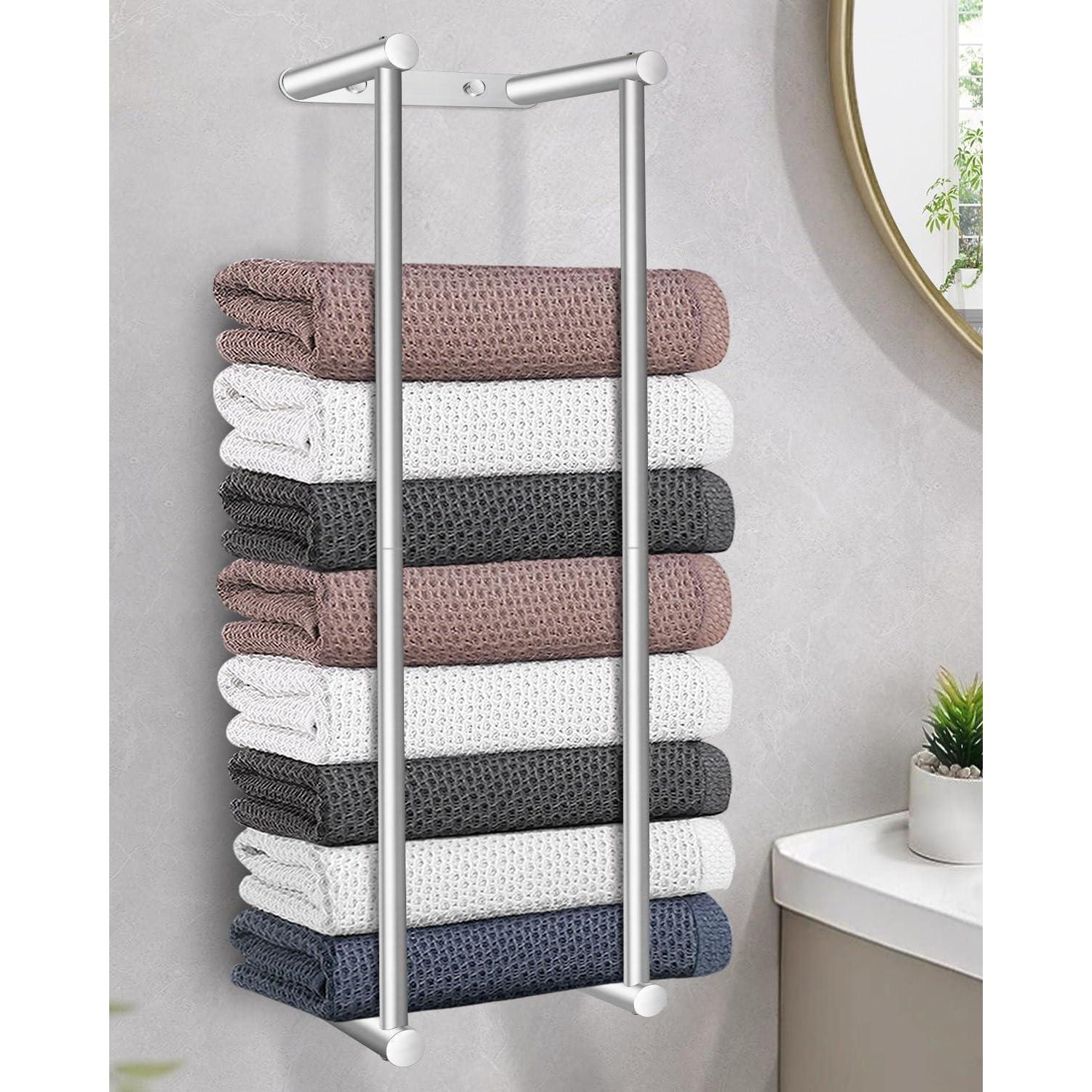 Handtuchhalter Wand 75cm Edelstahl Handtuchregal Badezimmer Silber