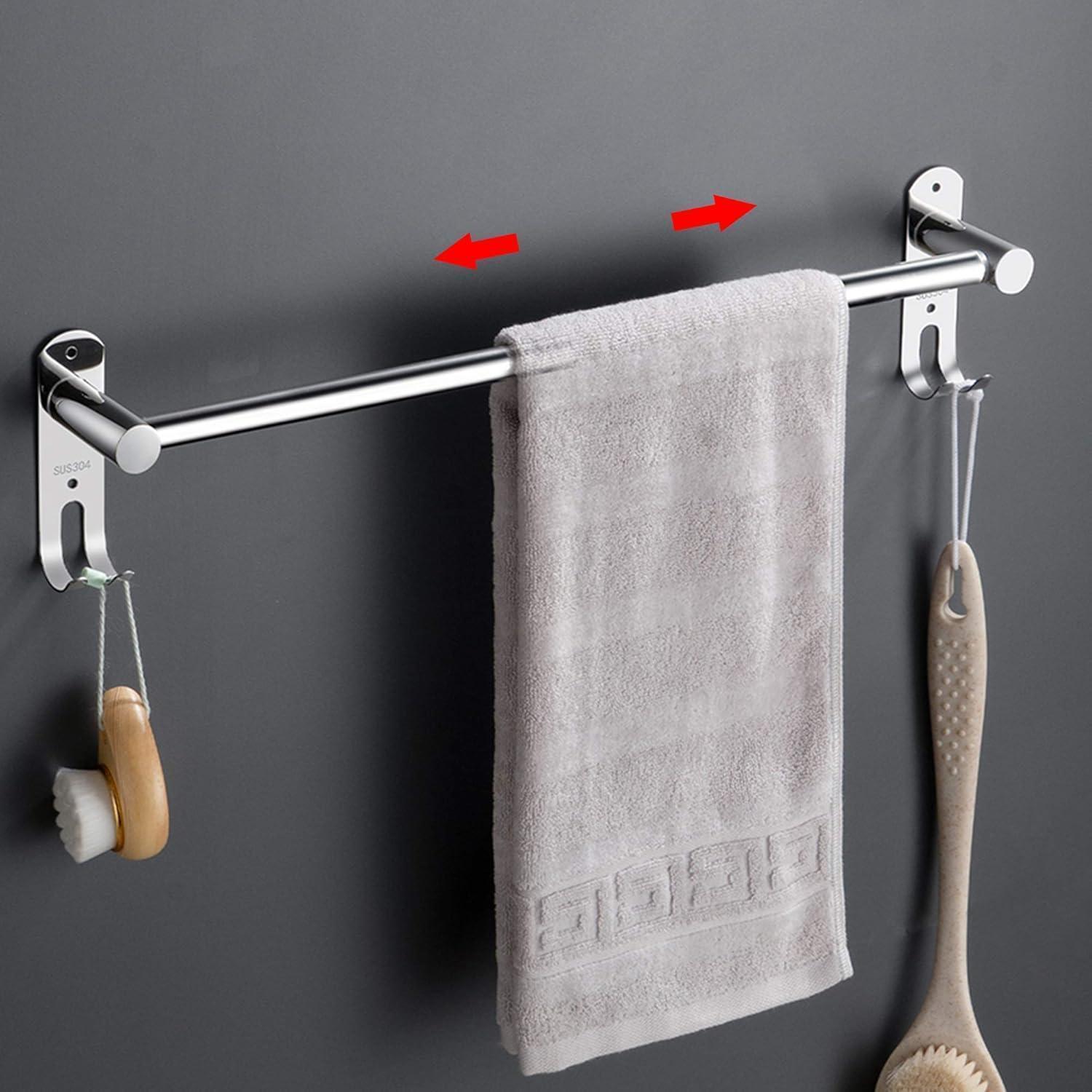Handtuchhalter Ausziehbar 43-78cm Edelstahl Ohne Silber 1-schicht