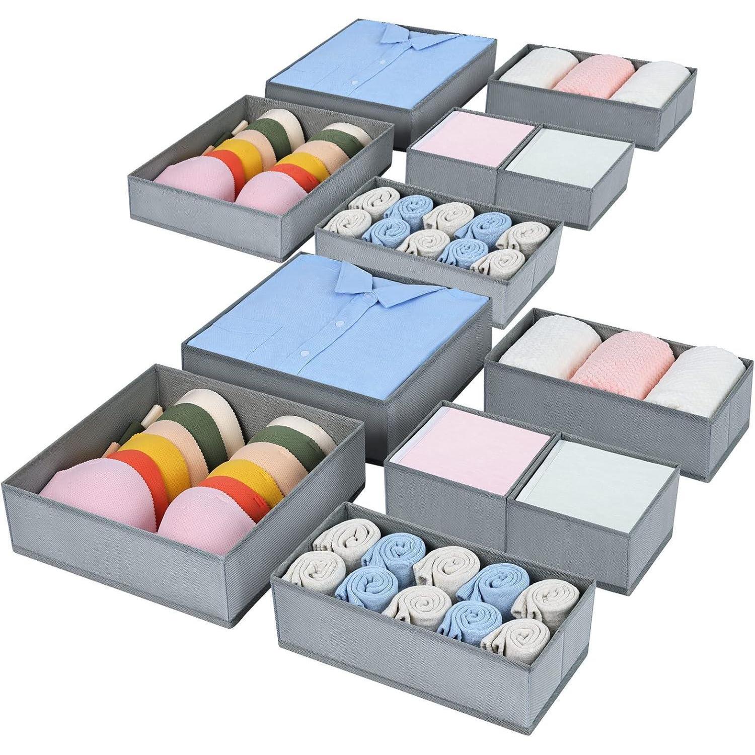 Schrank Organizer 12tlg Stoff Faltbare Aufbewahrungsbox Unterwäsche