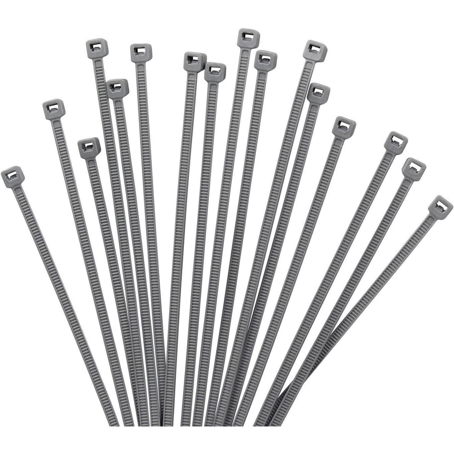 Kabelbinder 1000 Stück 200mm 2,5mm 8,1kg Grau Uv 200mm X 2.5 Mm Silber