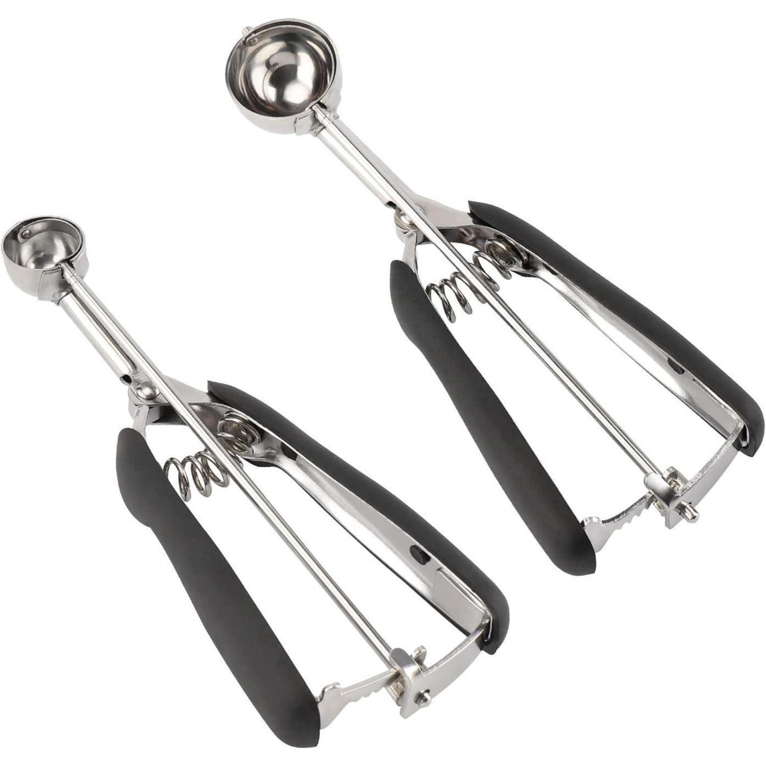 Keksschaufel Set 2 Stück Teelöffel Esslöffel Edelstahl 25mm+35mm