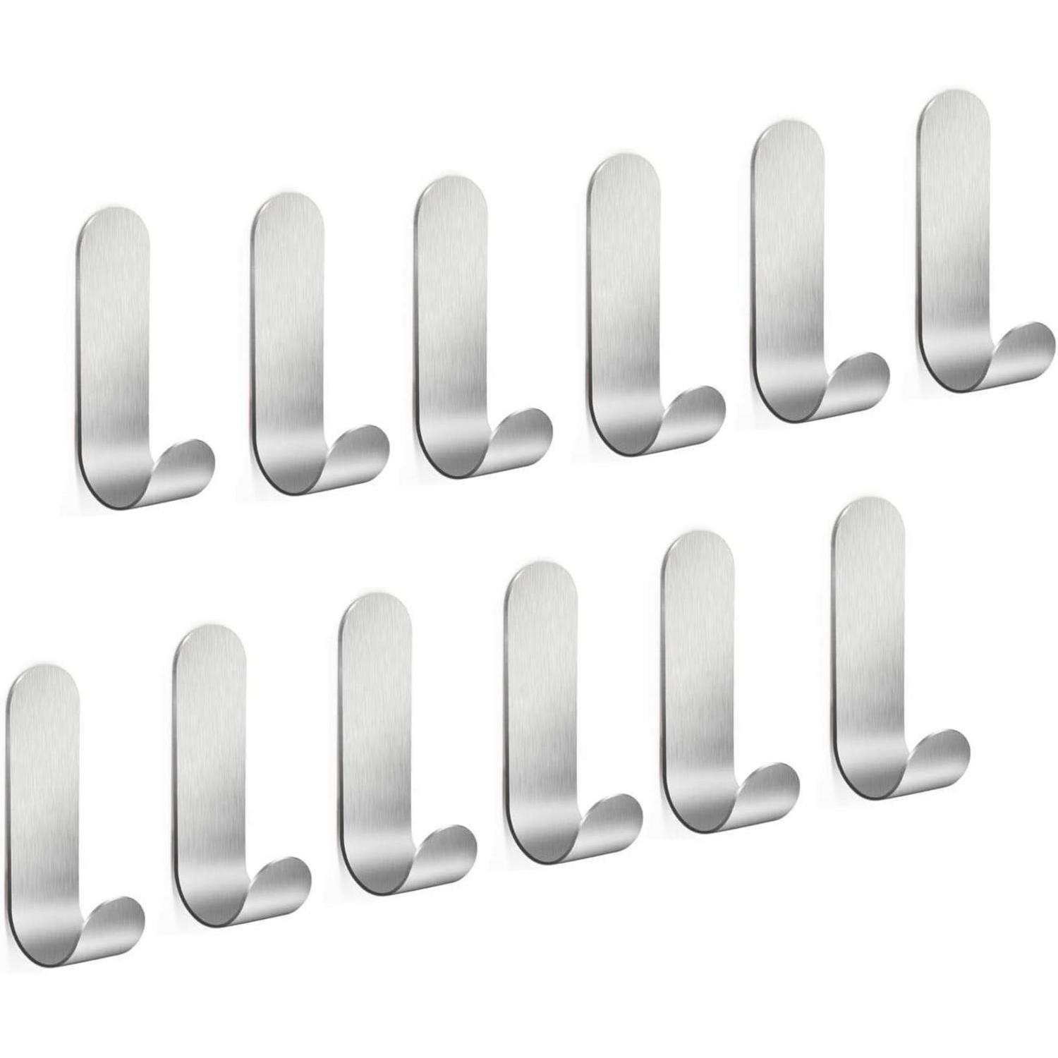 Klebehaken Selbstklebend Edelstahl Sus304 Handtuchhaken 12 Silber