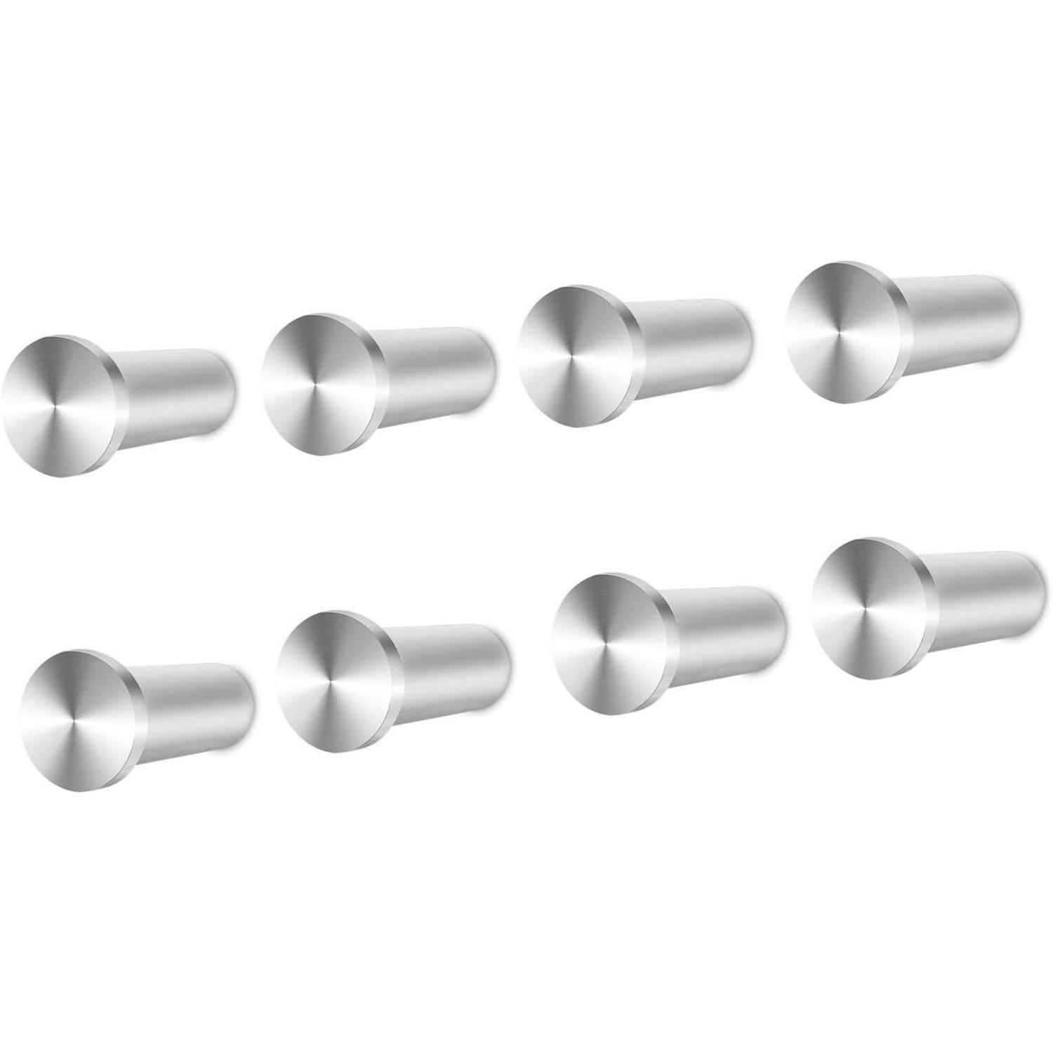 Kleiderhaken Wandmontage Edelstahl Sus304 Silber Bad 8 Packs