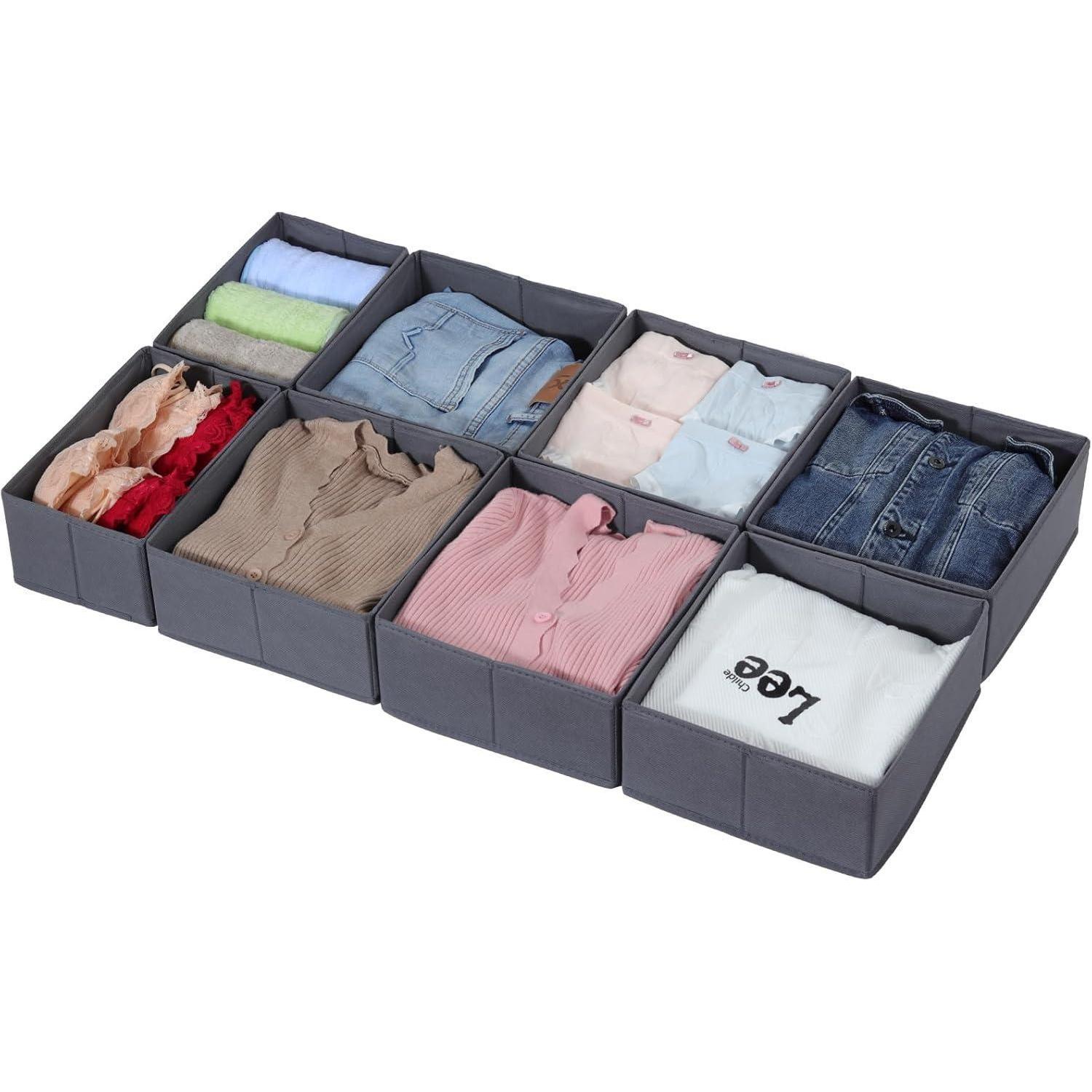 Orlisa Schubladen Organizer Kleidung Pax Kleiderschrank 100x58cm 8er-set Grau
