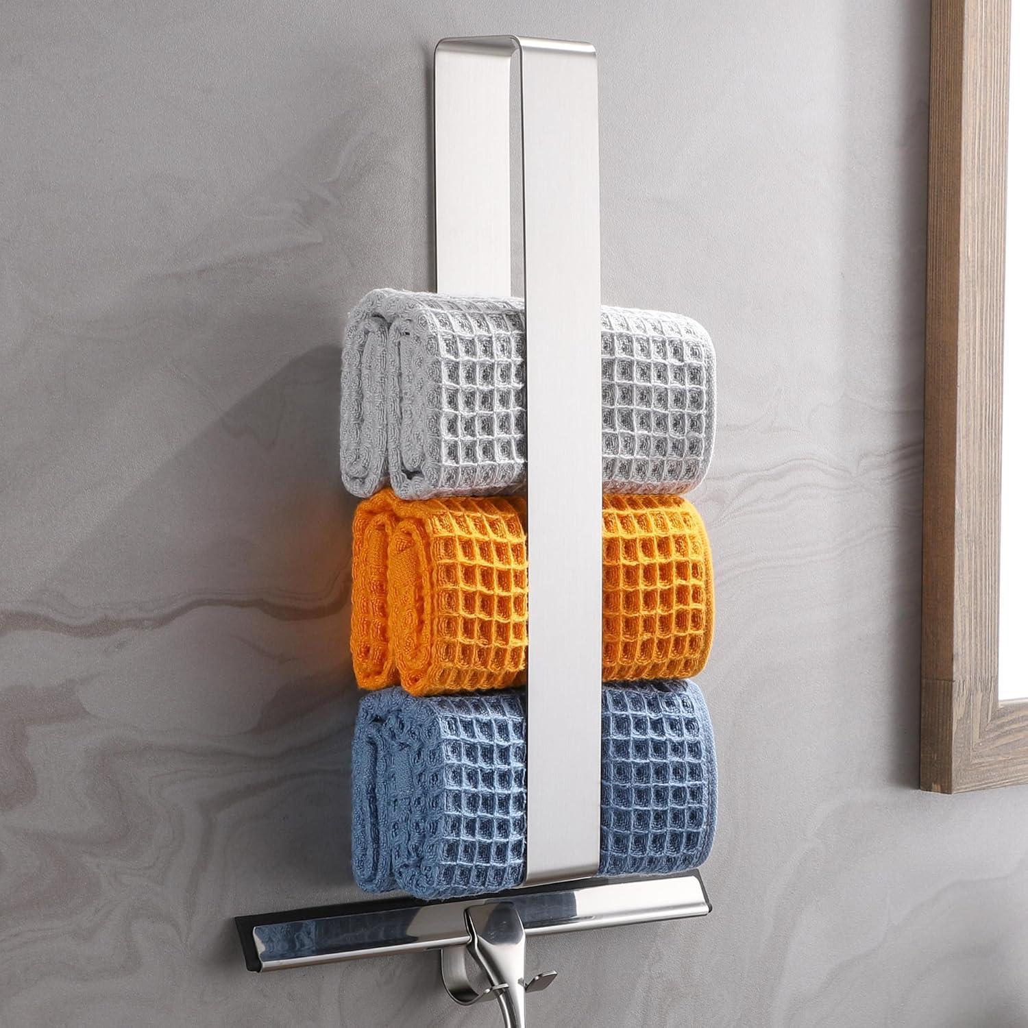 Handtuchhalter Ohne Bohren Edelstahl Gebürstet Mit Haken 38,9 Cm