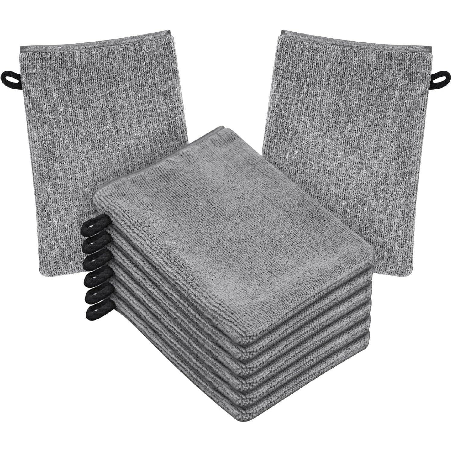 Waschhandschuhe Frottee Mikrofaser 8er Set Makeup Mikrofaser-2