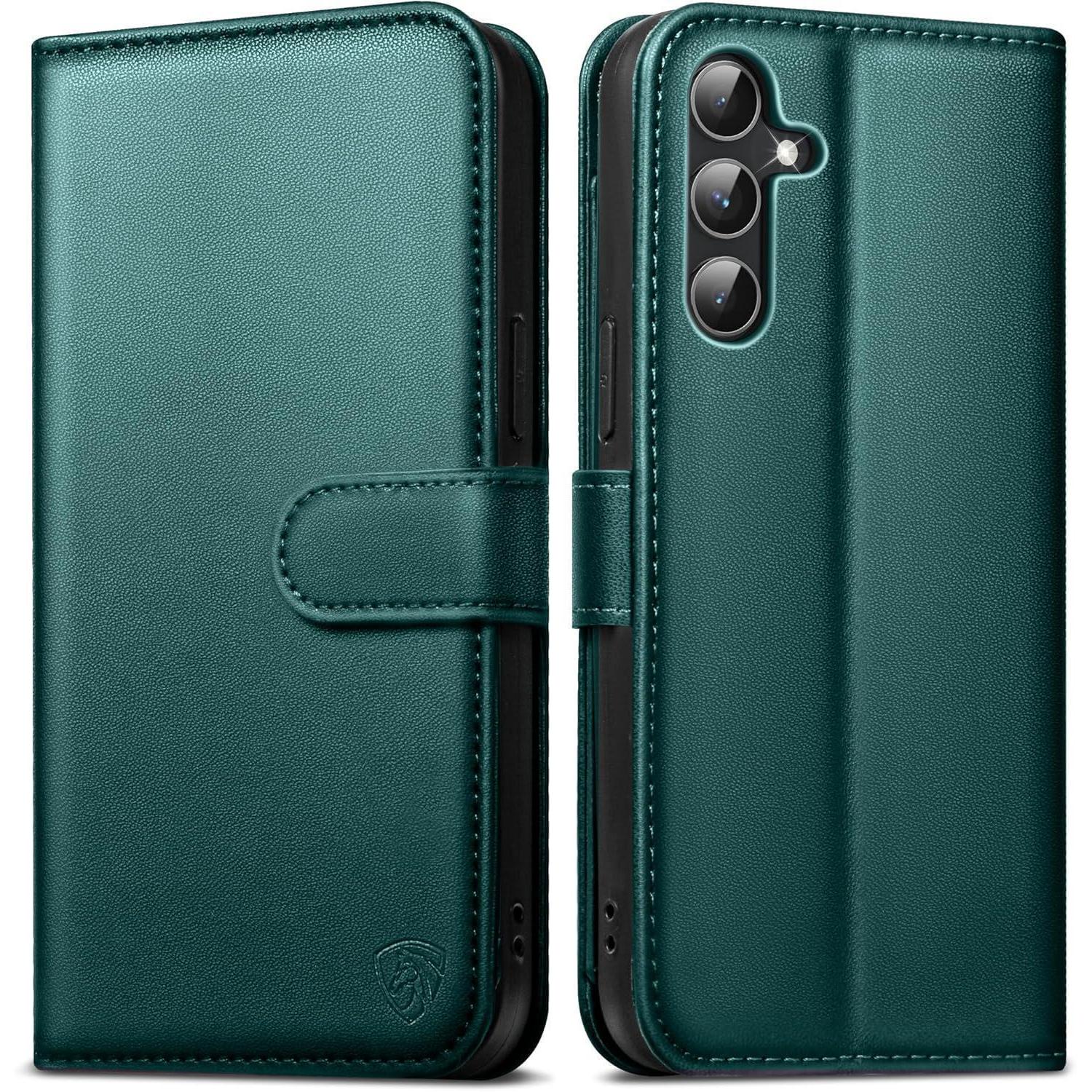Handyhülle Samsung Galaxy A54 Wallet Leder Für Samsung Galaxy A54 Grün