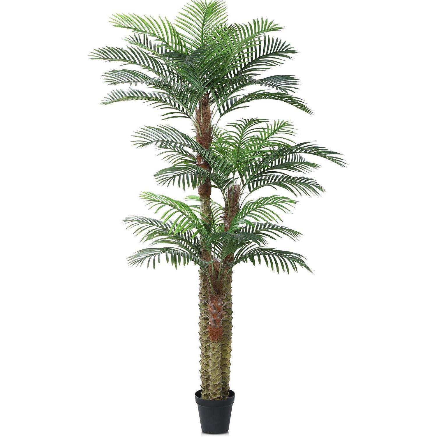 Palme Künstliche Outdoor Uvbeständig Goldrattan Terrasse 240 Cm
