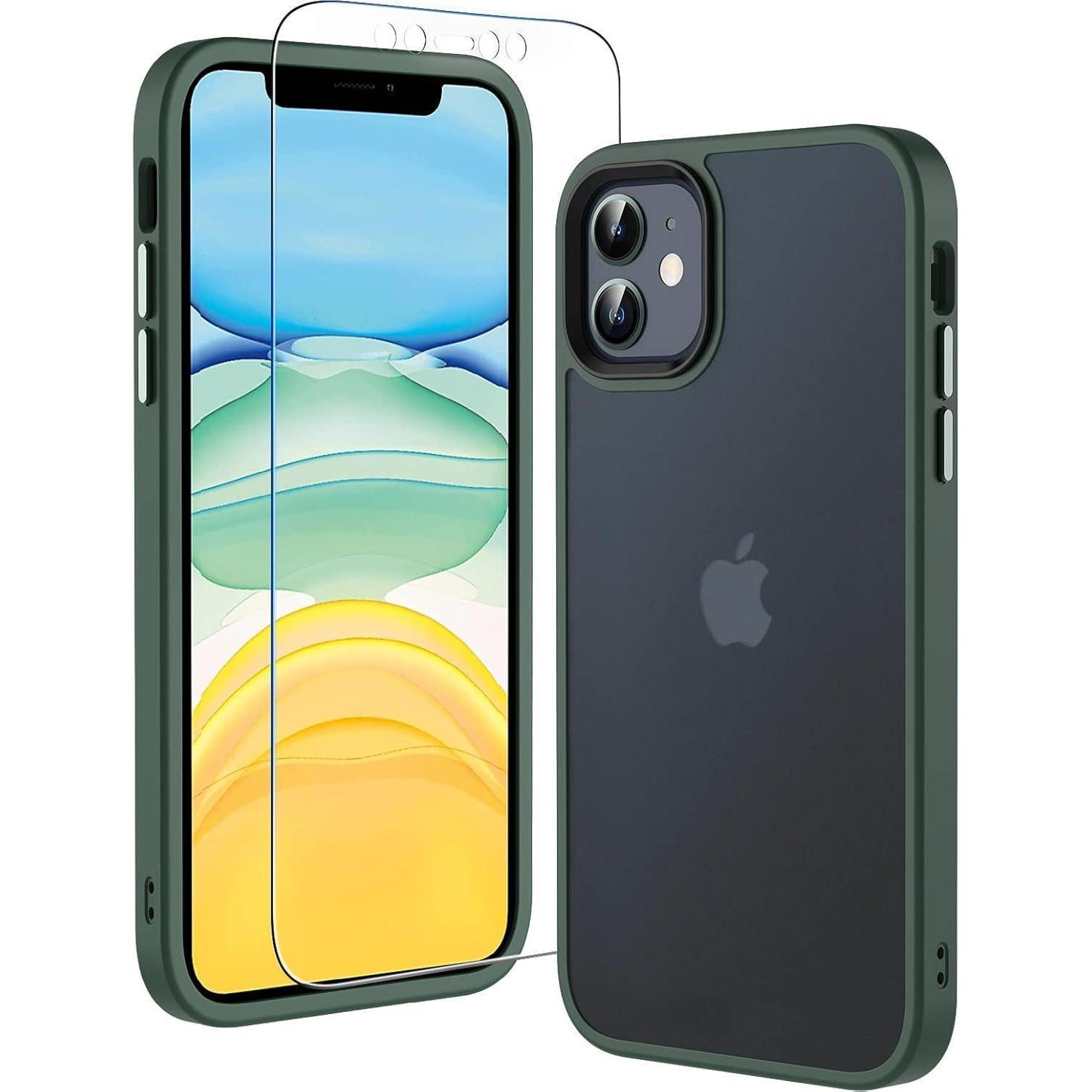 Schutzhülle Iphone 11 360 Grad Stoßfest Mit Hartglas Grün