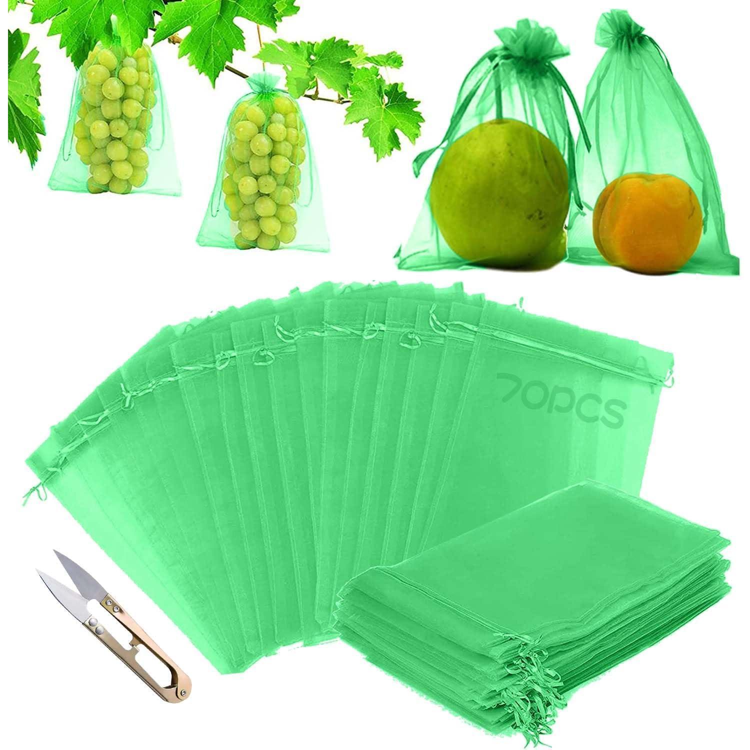 Traubenschutzbeutel 70 Stück 20x30cm Obst Schutzbeutel Zugband Wespenfrass