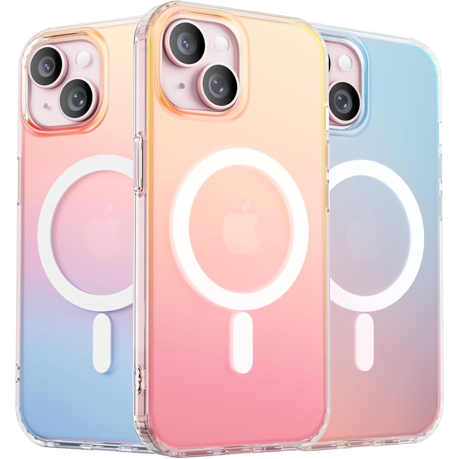 Ornarto Hue Iphone 15 Hülle Magsafe, Fluoreszierender