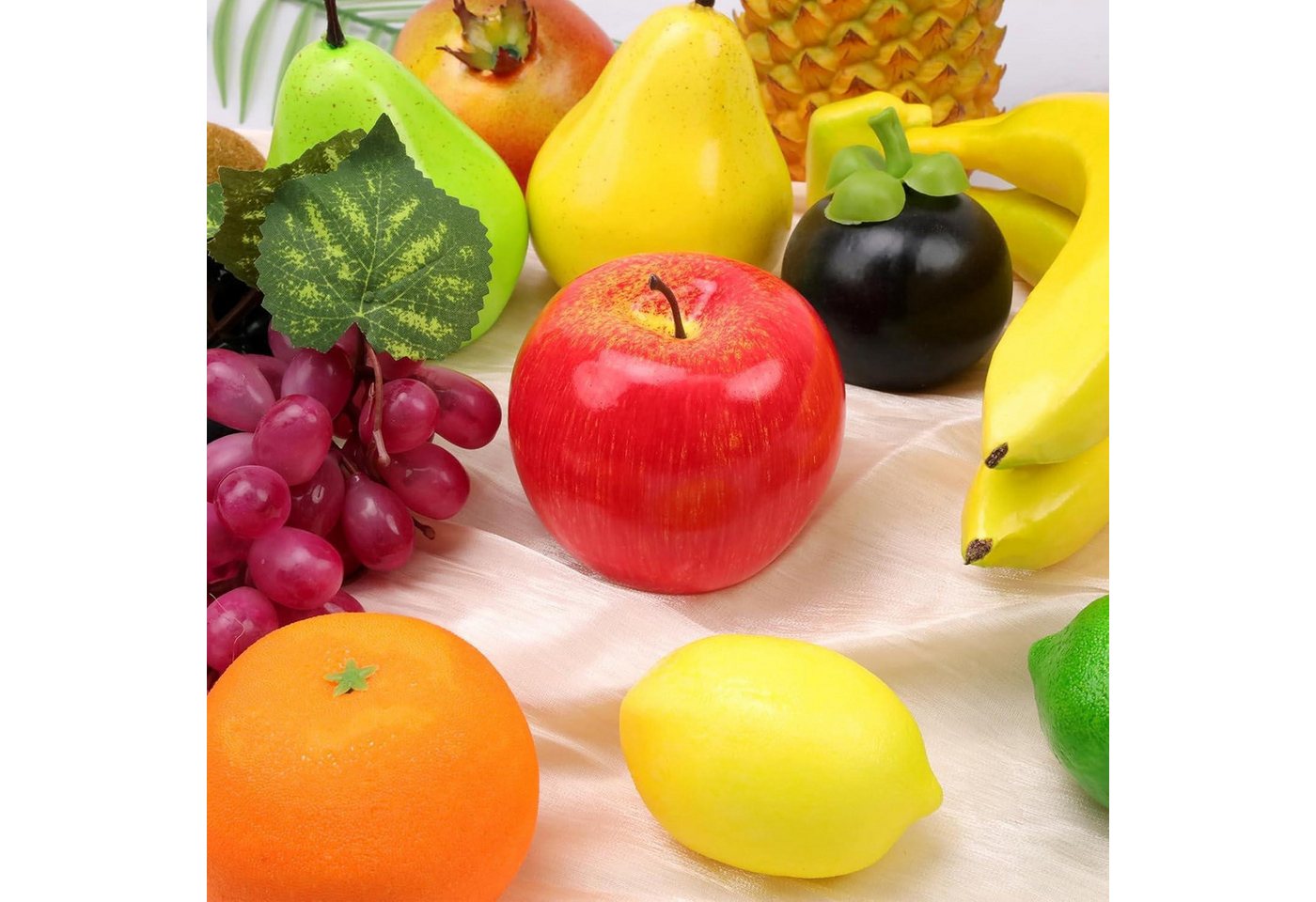 Künstliche Früchte 13 Apfel Banane Traube Zitrone Orange D Bild 2