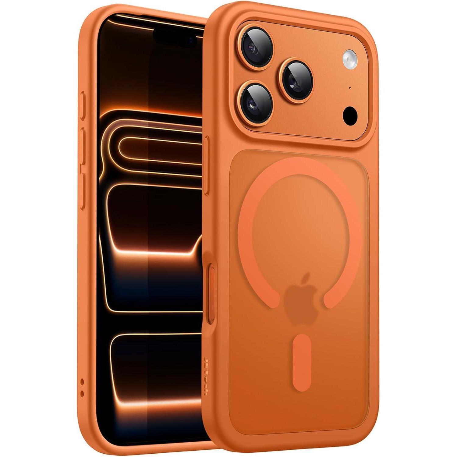 Handyhülle Iphone 17 Pro Magsafe Magnetisch Stoßfest Dünn Orange
