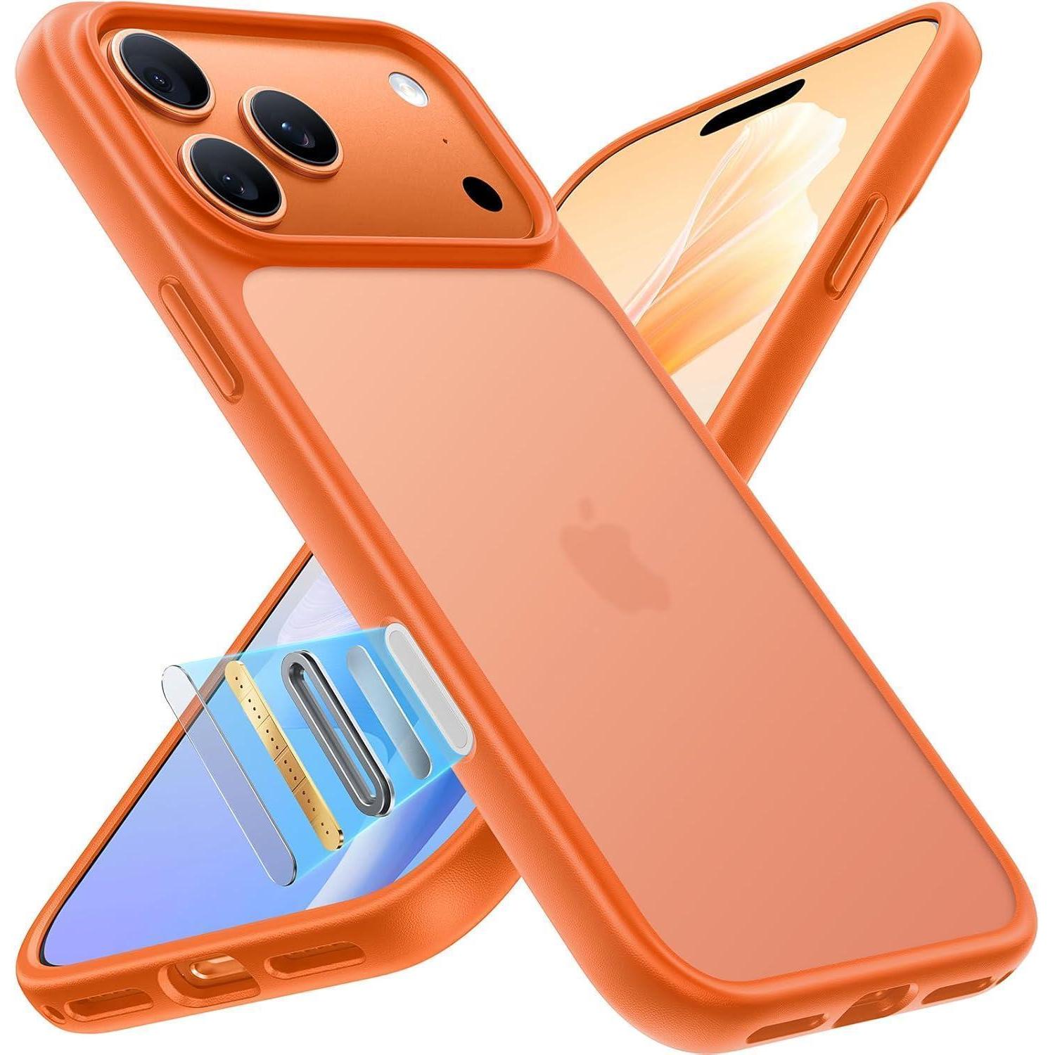 Handyhülle Iphone 17 Pro Stoßfest Kameraknopf Iphone 17 Pro Orange