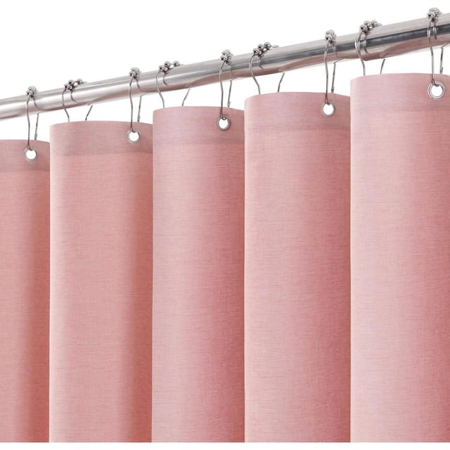 Duschvorhang Metallringe Leinen Rosa H182 X B152 Cm 1er Pack