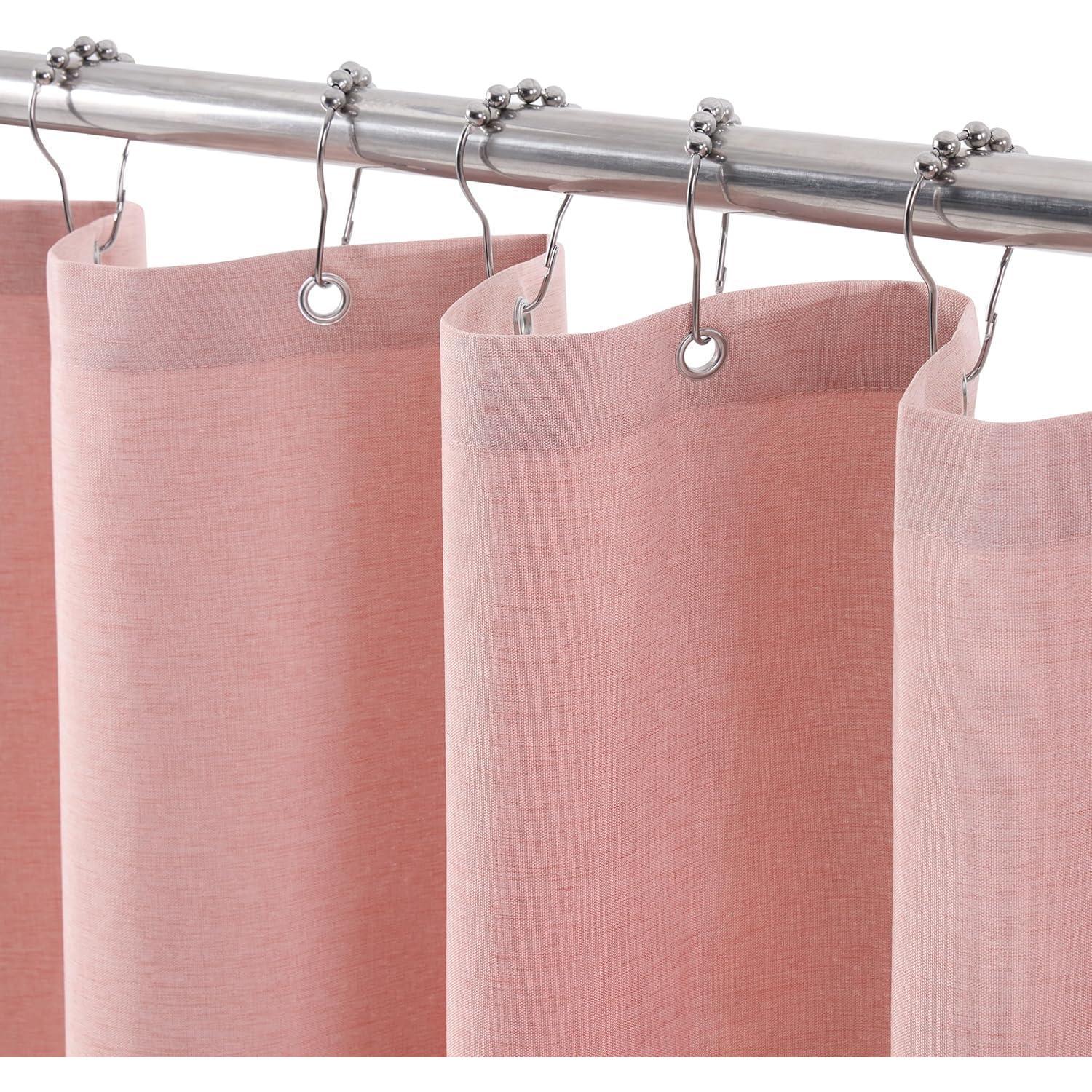 Duschvorhang Duschvorhangringe Leinen Rosa H182 X B92 Cm 1er Pack