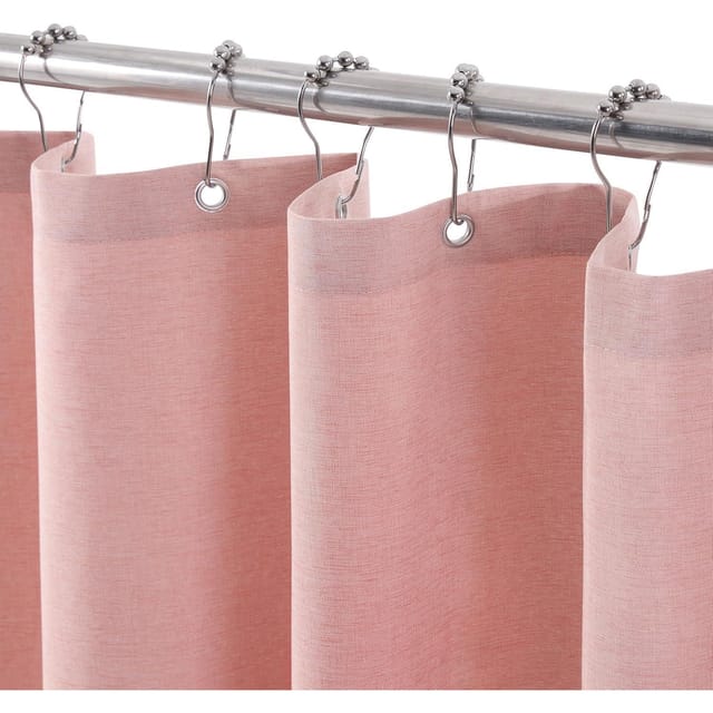 Duschvorhang Duschvorhangringe Leinen Rosa H182 X B92 Cm 1er Pack