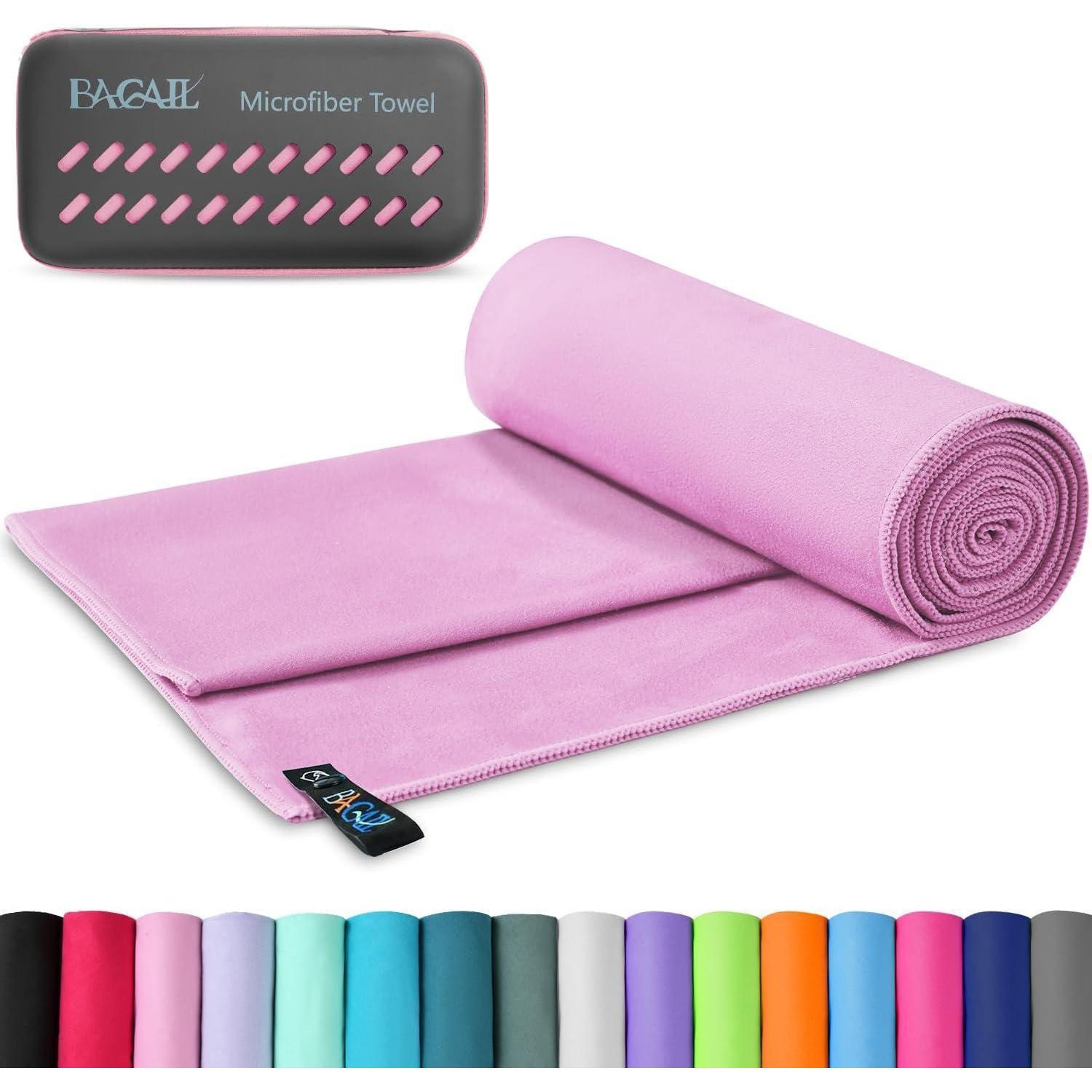 Handtuch Mikrofaser Schnelltrocknend Ultraleicht Eva Rosa Xl 160x80cm