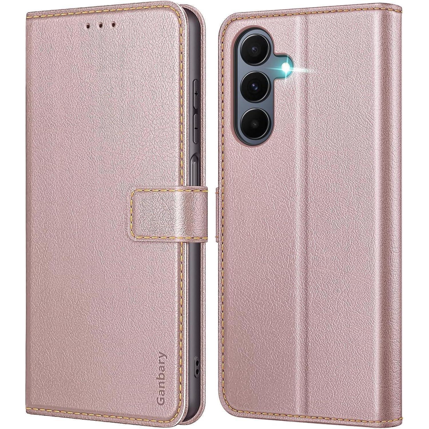 Handyhülle Klapphülle Leder Samsung Galaxy A16 Ros&xe9gold