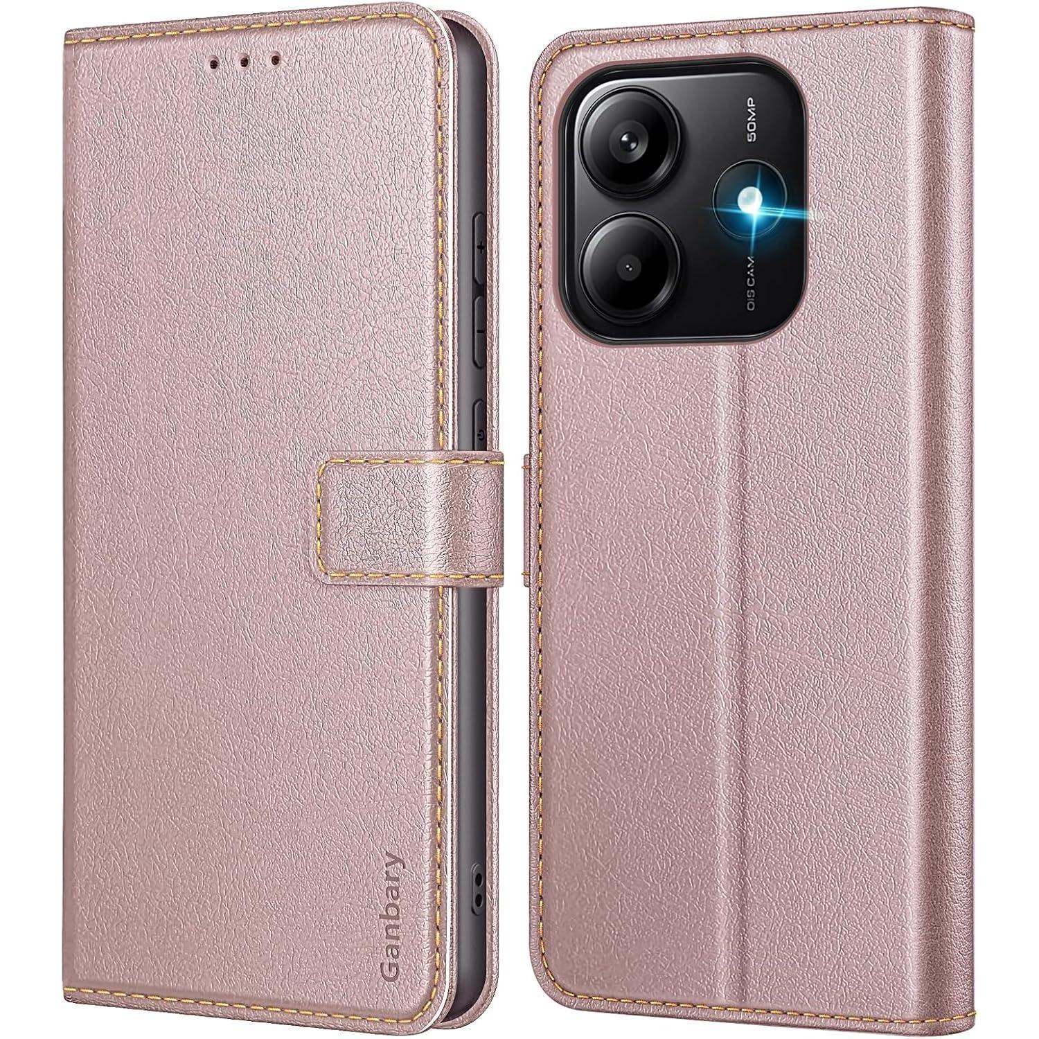 Handyhülle Klapphülle Magnetverschluss Redmi Note 14 5g Ros&xe9gold