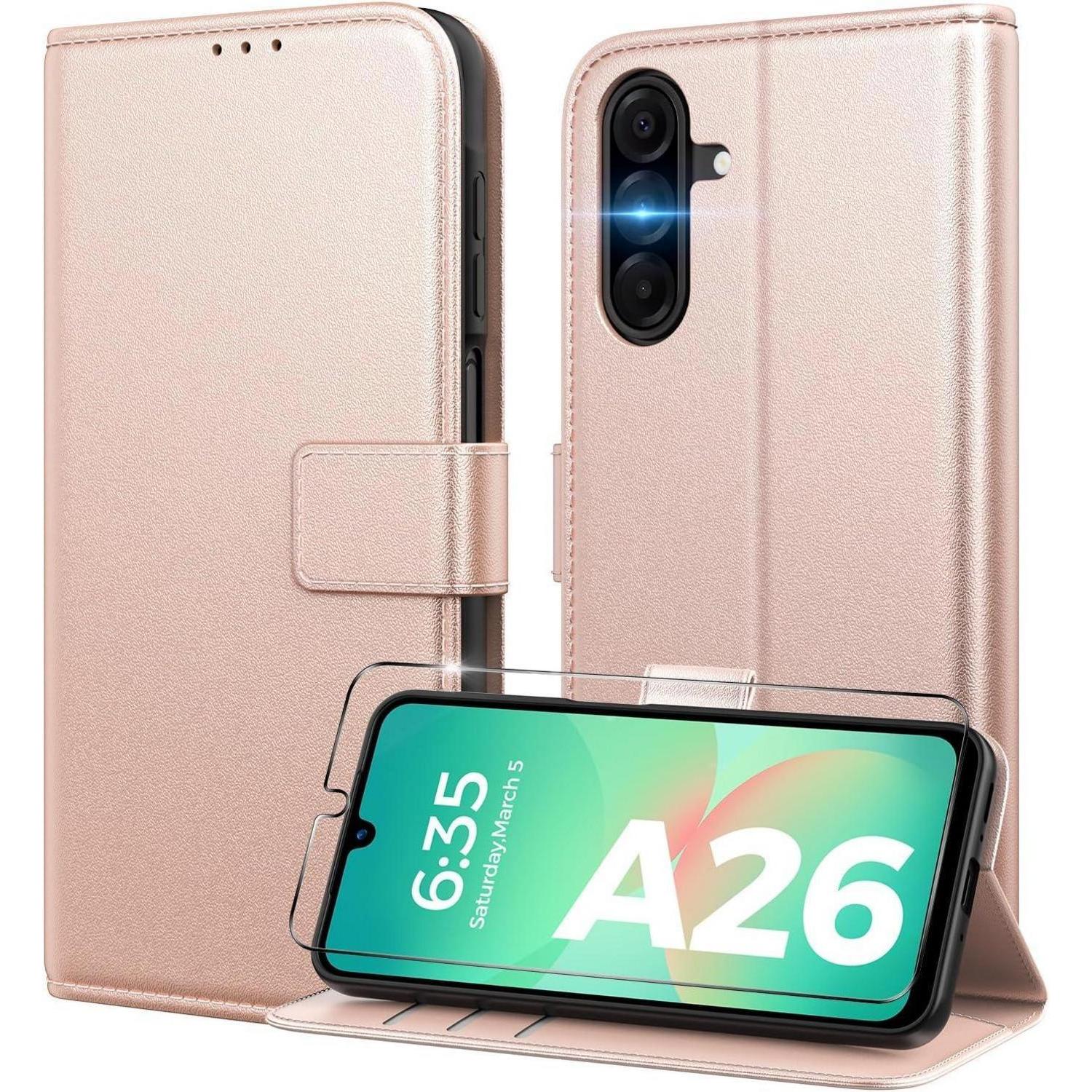 Handyhülle Klapphülle Kartenfach Rfid Samsung Galaxy A26 Rosa