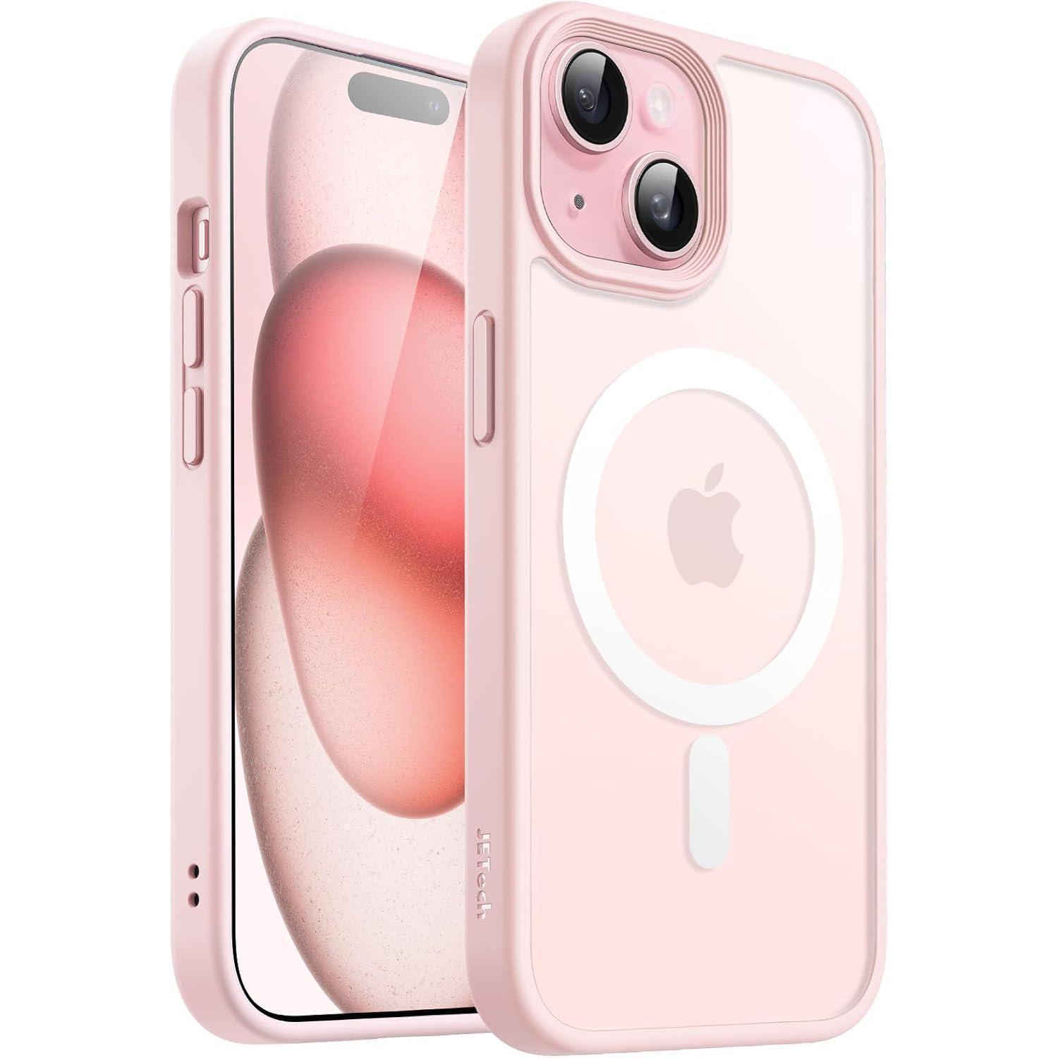 Handyhülle Iphone 15 Magsafe Magnetisch Dünn Stoßfest Rosa