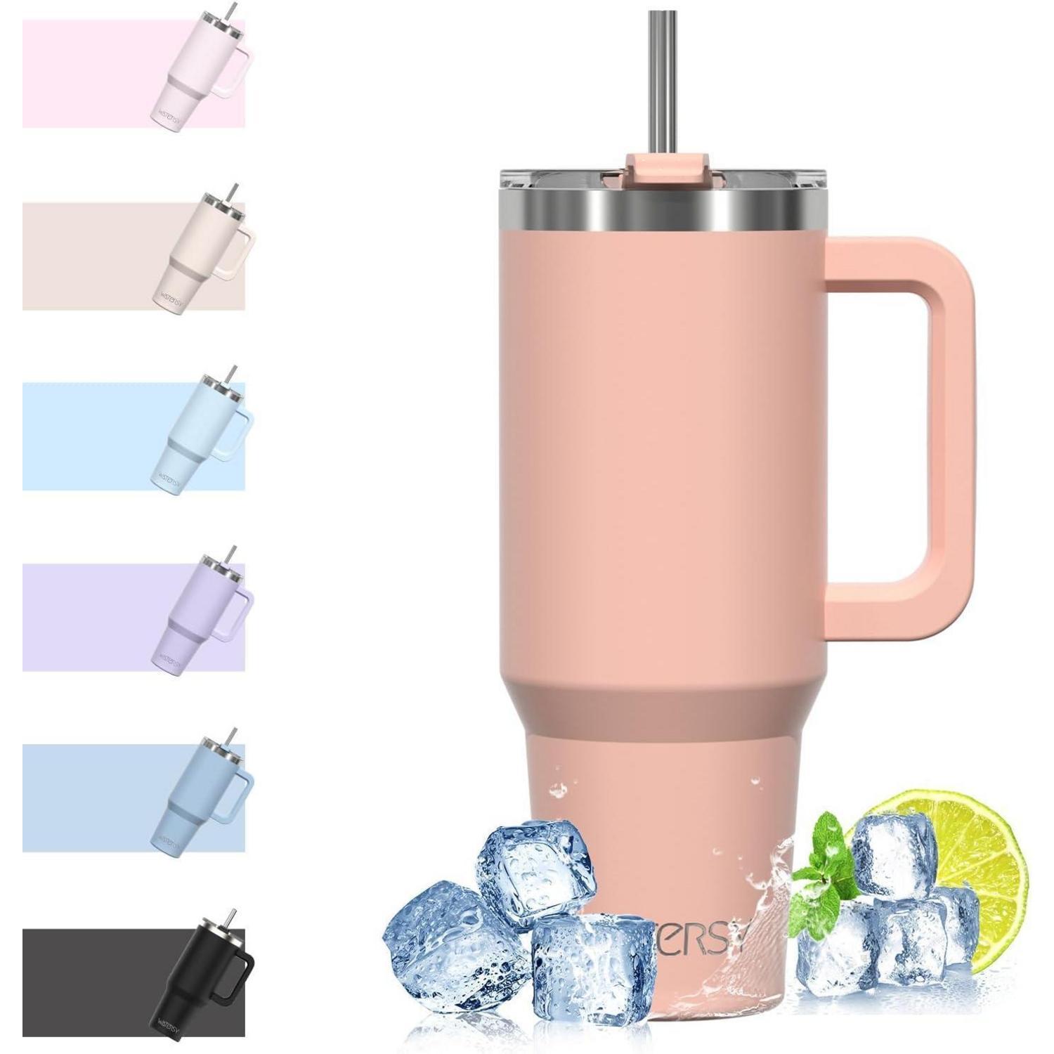 Watersy 40oz Thermobecher Kaffeebecher Doppelwandiger Edelstahl Pink