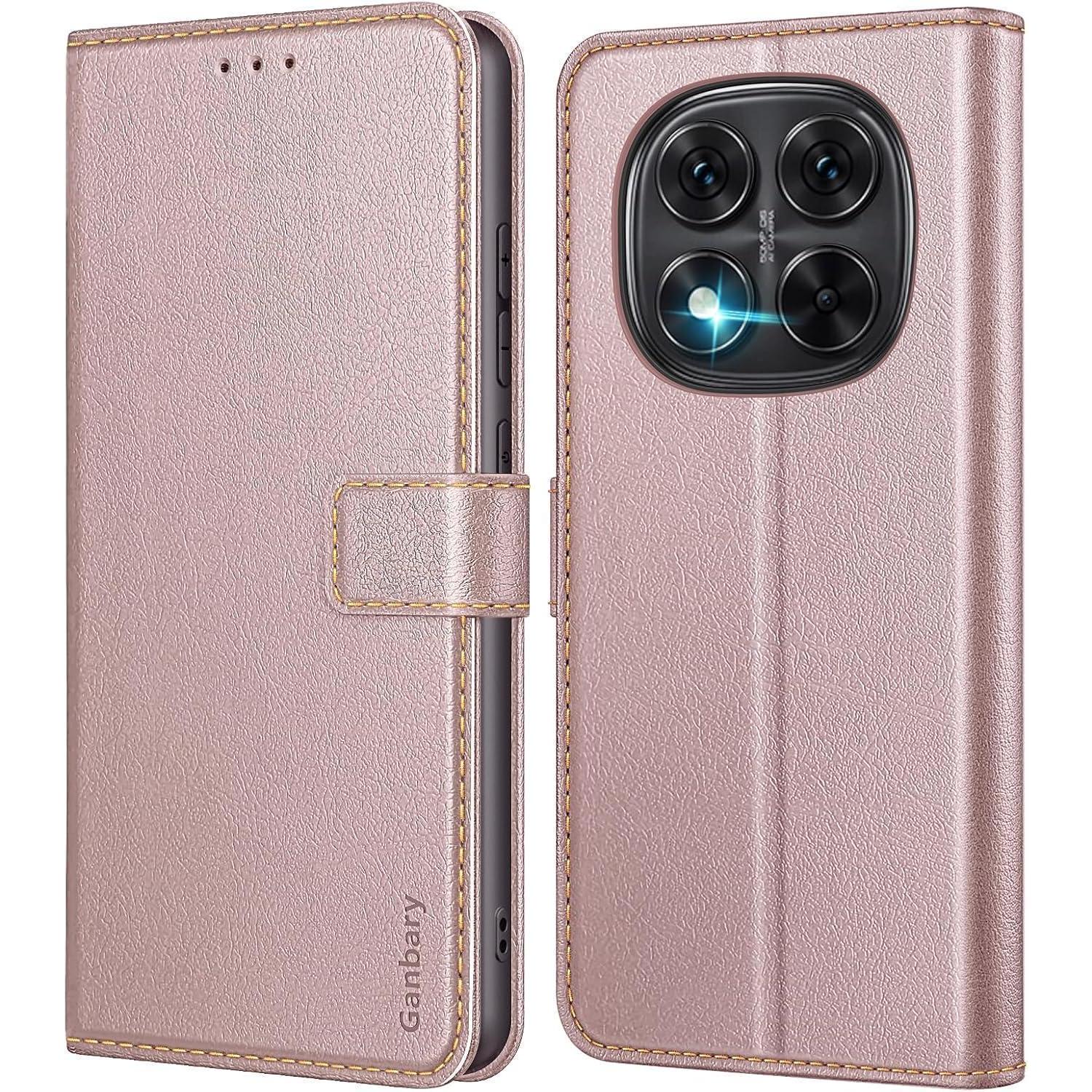 Handyhülle Leder Klapphülle Redmi Note 14 Pro 14 Pro Plus 5g Roségold