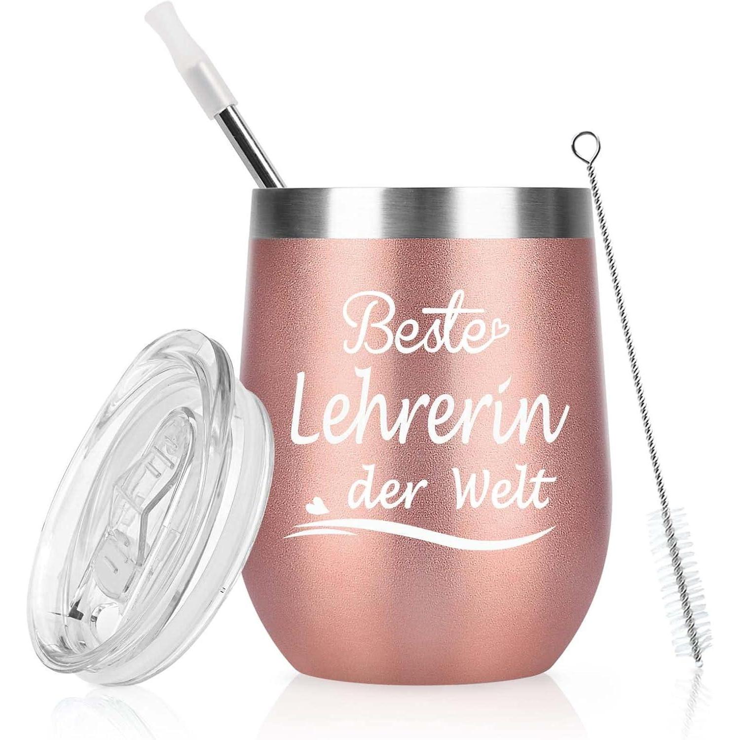 Thermobecher Edelstahl 350ml Kaffee Beste Lehrerin Der Welt - 1
