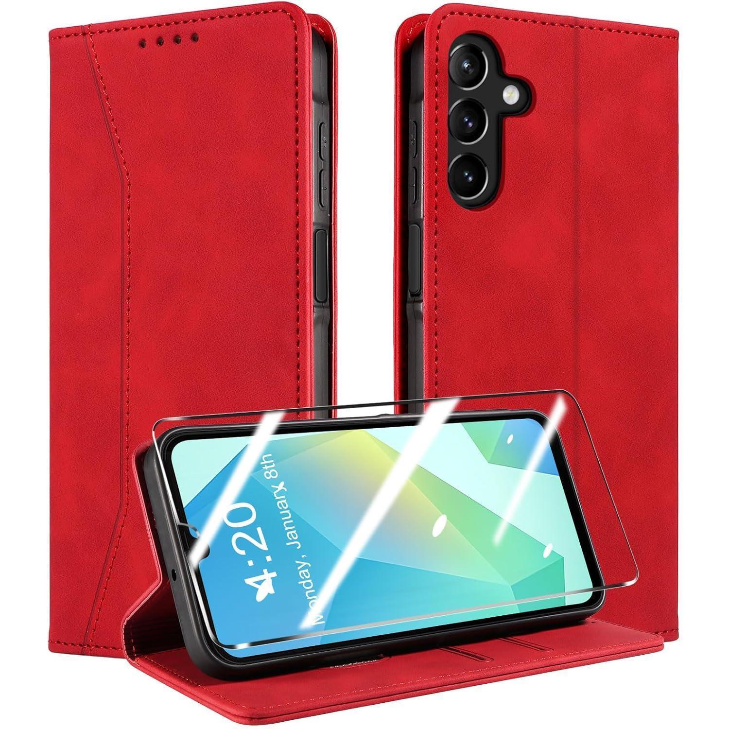 Handyhülle Panzerglas Rot-a16 A26 Samsung Galaxy A16 4g A16 5g A26 5g