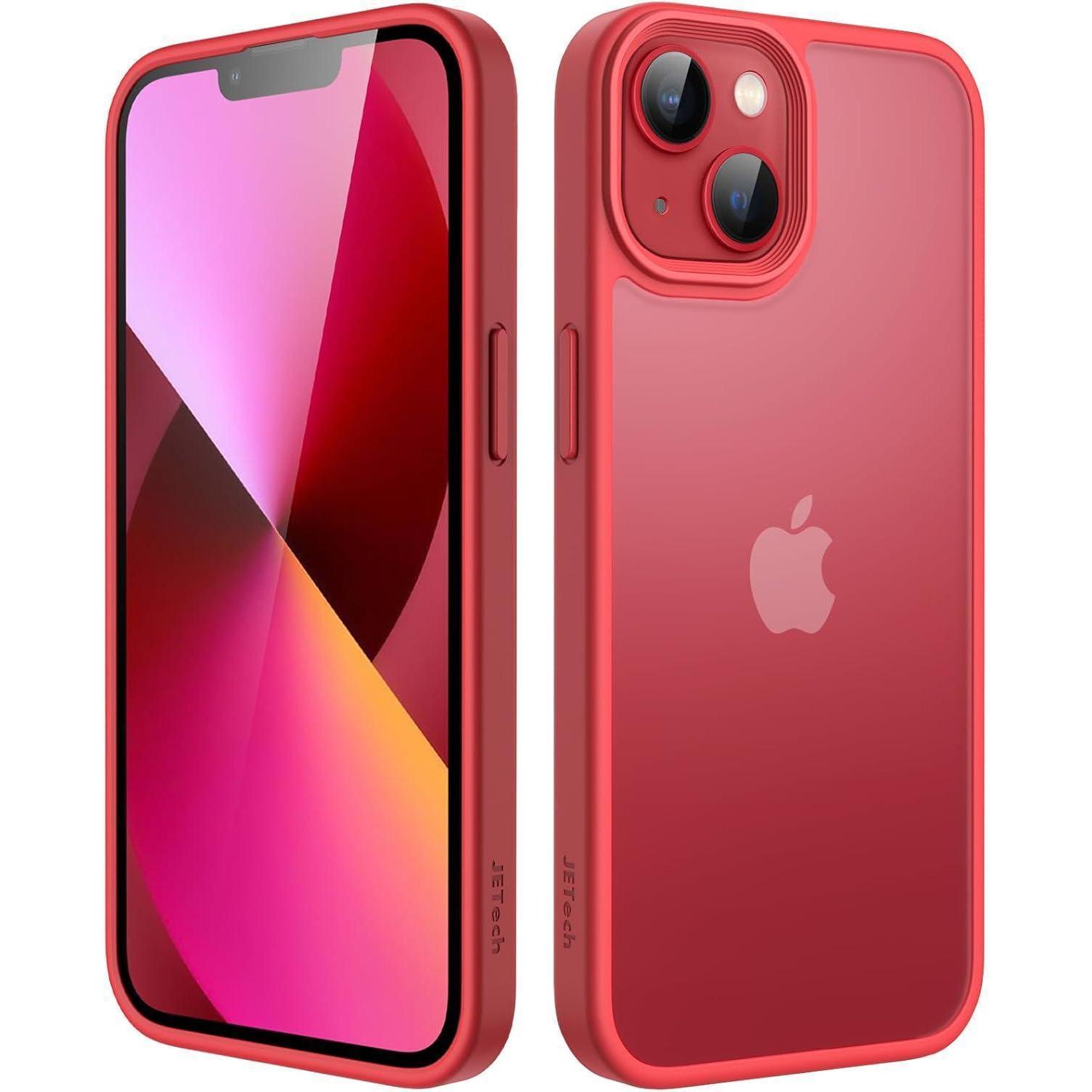 Handyhülle Iphone 13 Stoßfest Matt Anti Fingerabdruck Rot
