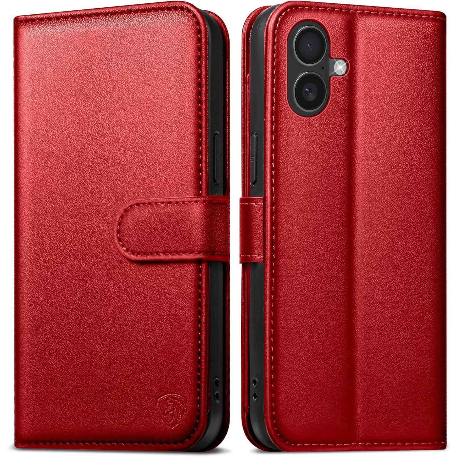 Handyhülle Iphone 16 Plus Klapphülle 6 Für Iphone 16 Plus Rot