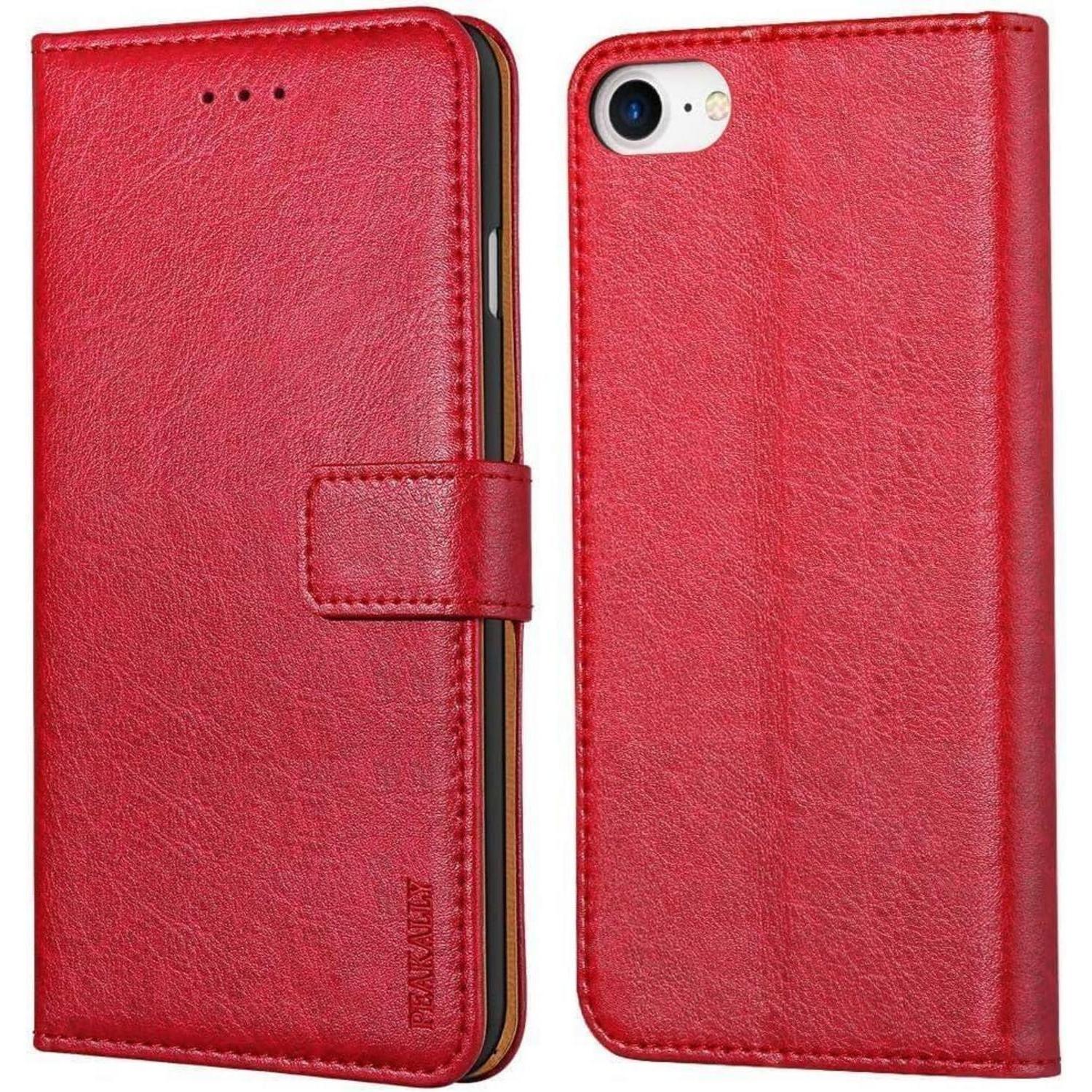 Handyhülle Iphone Se 2022 5g/se 2020 Leder Flip Tasche Rot