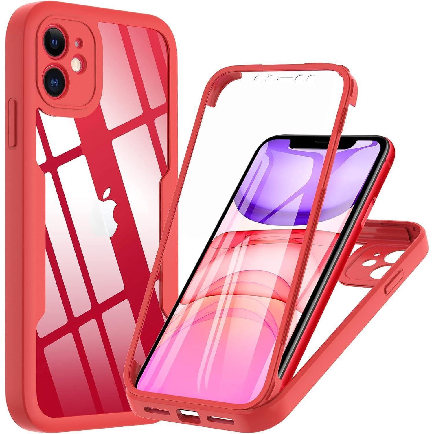 Schutzhülle Displayschutz 360 Tpu Stoßfest Iphone 11 Iphone 11- Rot