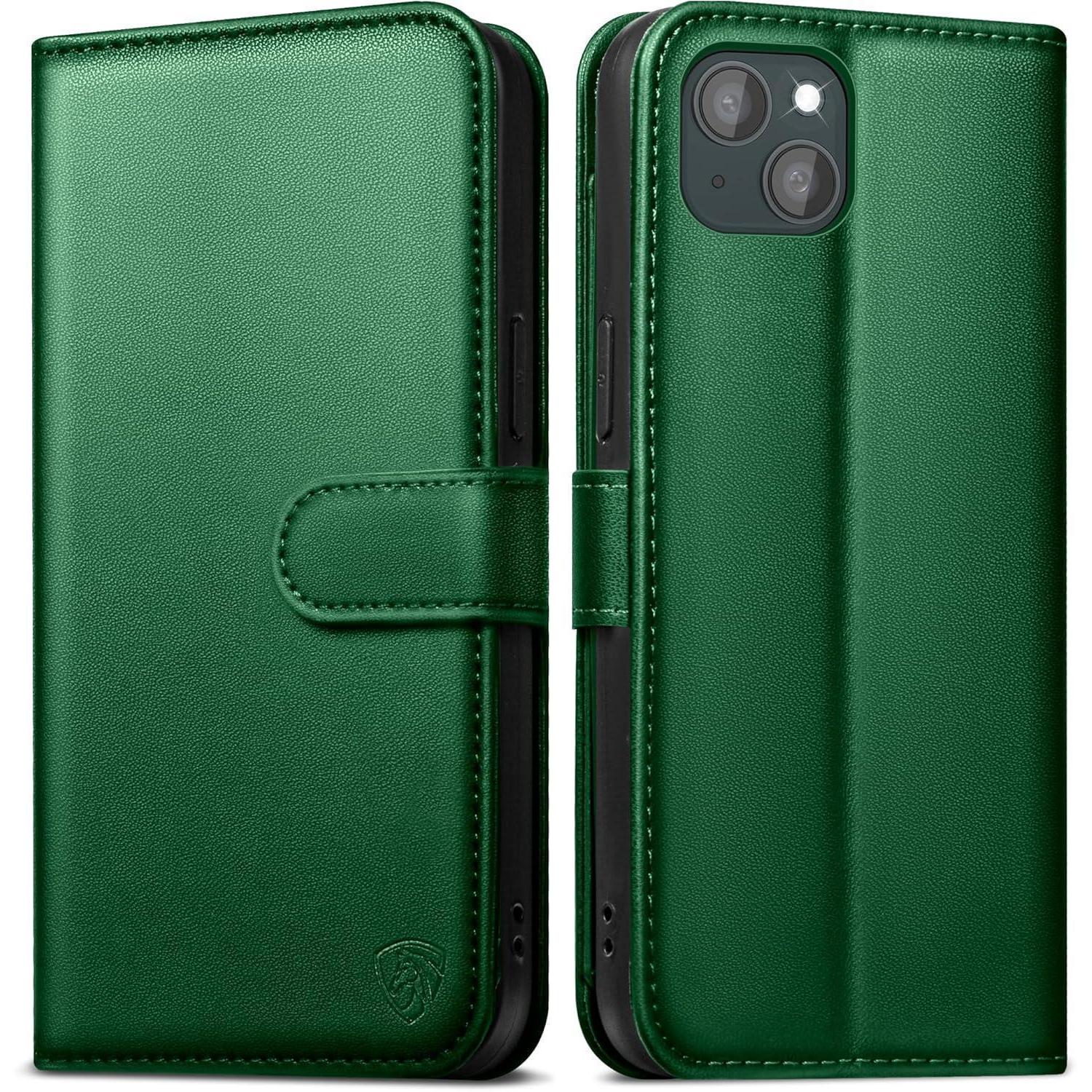 Handyhülle Für Iphone 13 Brieftasche Rfid Kartenfächer Standfunktion Schwarz