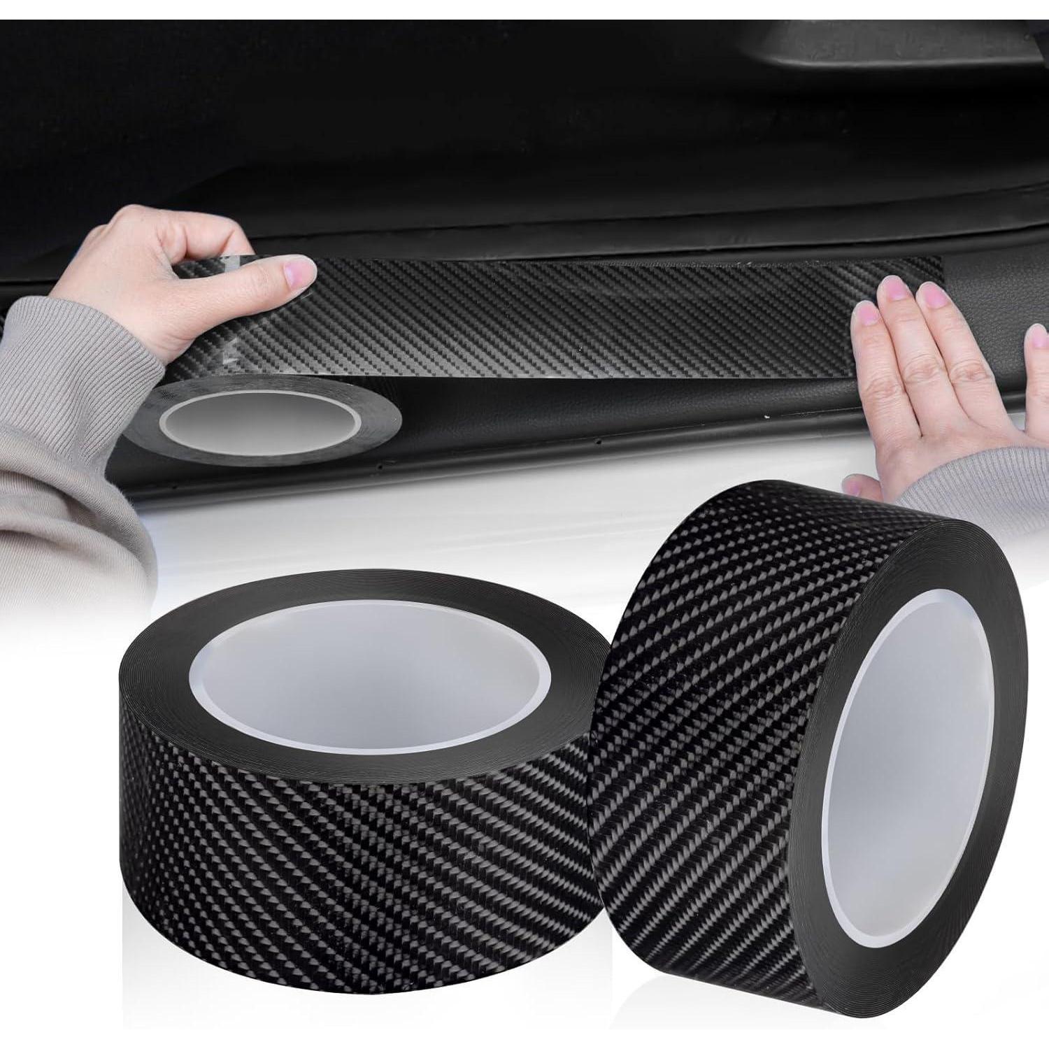 Einstiegsleisten Auto Schutz Carbon Aufkleber 5cm X 10m（2 Stück）