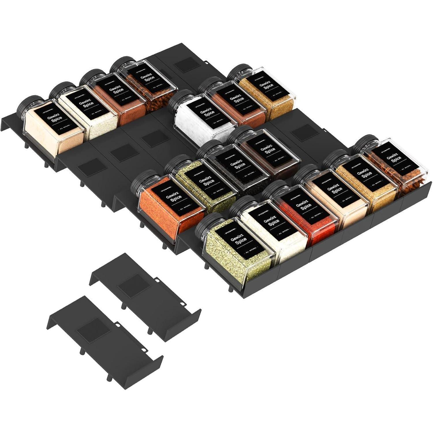 Gewürz Organizer Schublade 24 Stück Patchworkable Spice Rack Für Gewürze